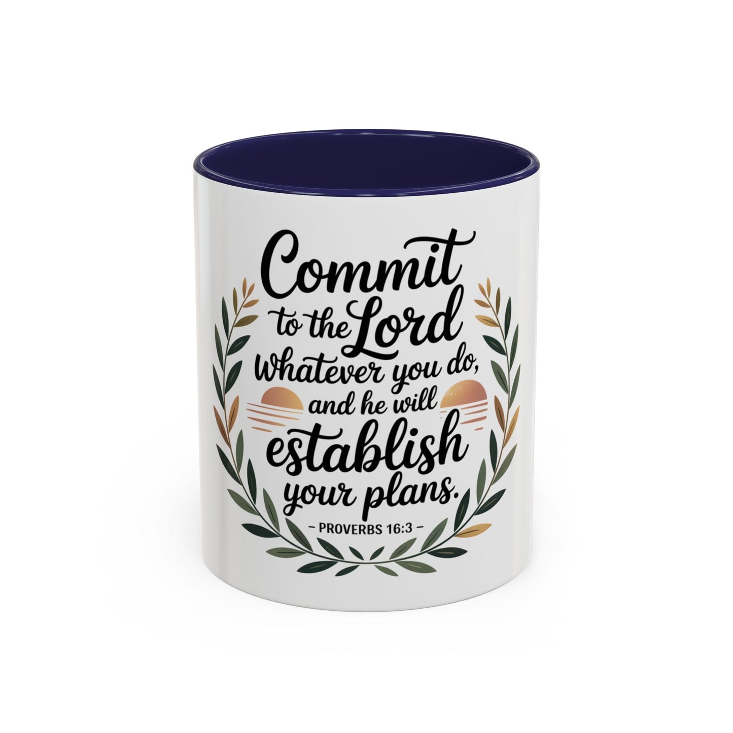 Inspirational Coffee Mug - 'Commit to the Lord' - 11 & 15 oz - Peak Inspiration