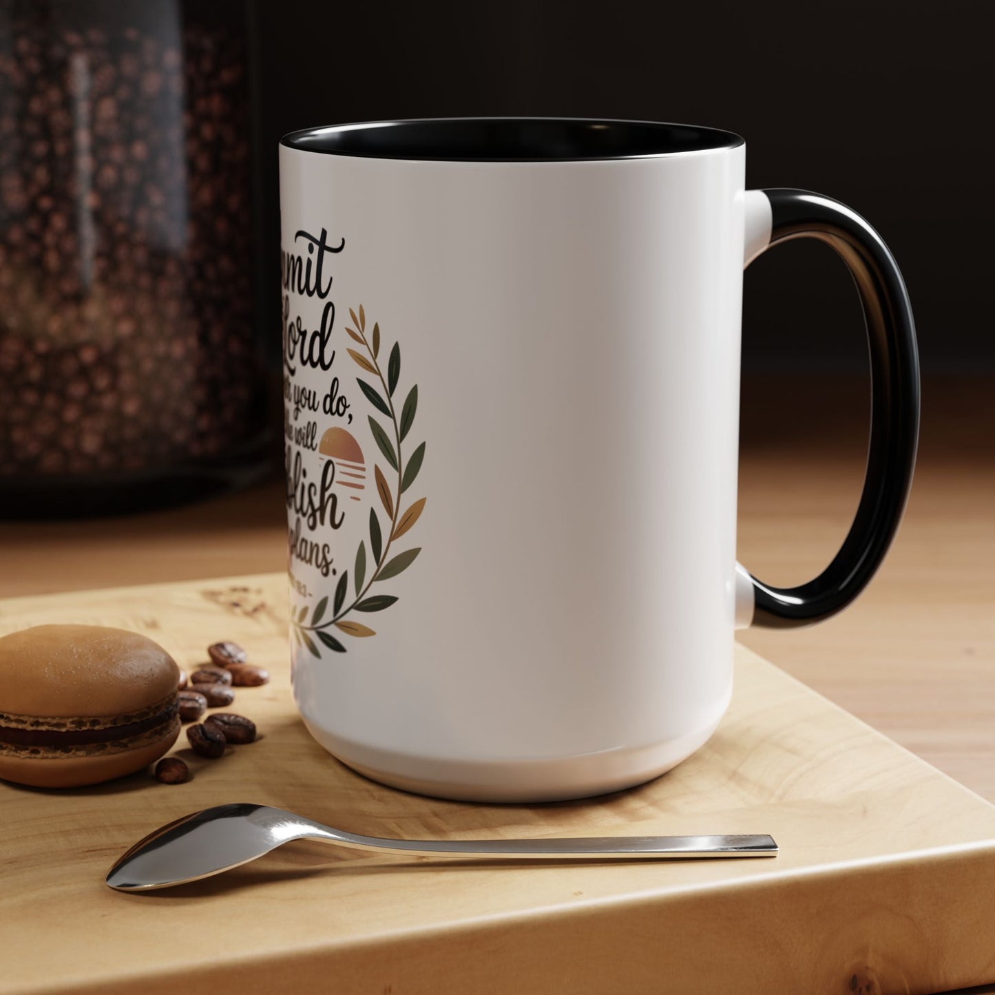 Inspirational Coffee Mug - 'Commit to the Lord' - 11 & 15 oz - Peak Inspiration