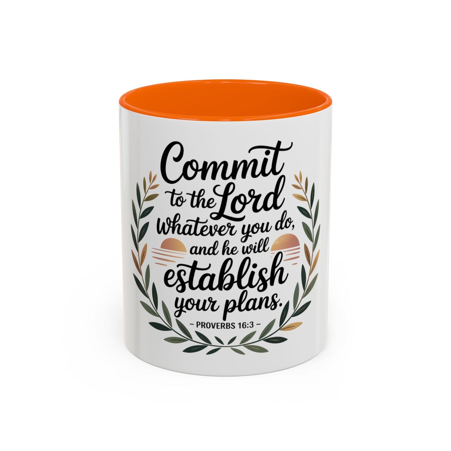 Inspirational Coffee Mug - 'Commit to the Lord' - 11 & 15 oz - Peak Inspiration