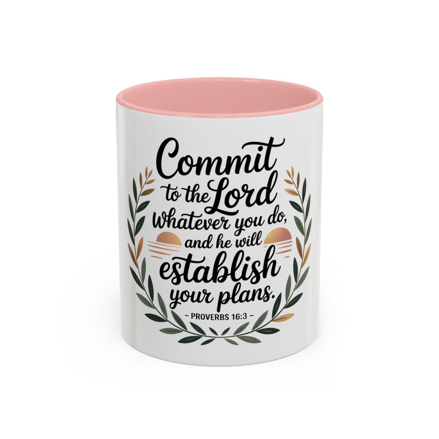 Inspirational Coffee Mug - 'Commit to the Lord' - 11 & 15 oz - Peak Inspiration