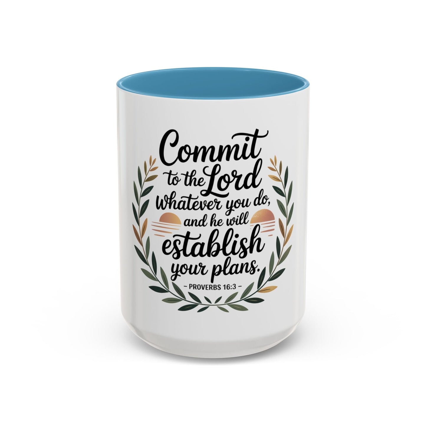 Inspirational Coffee Mug - 'Commit to the Lord' - 11 & 15 oz - Peak Inspiration