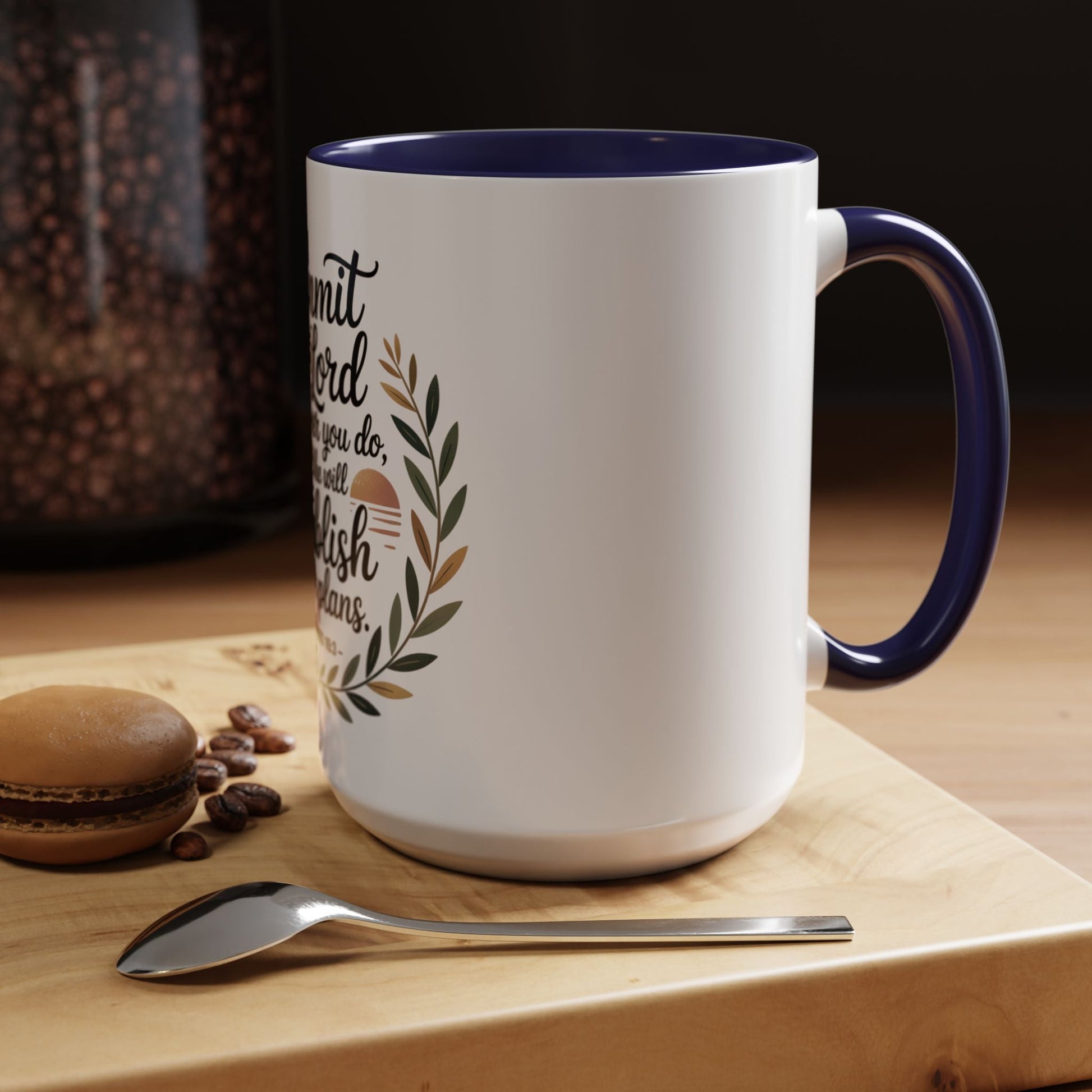 Inspirational Coffee Mug - 'Commit to the Lord' - 11 & 15 oz - Peak Inspiration