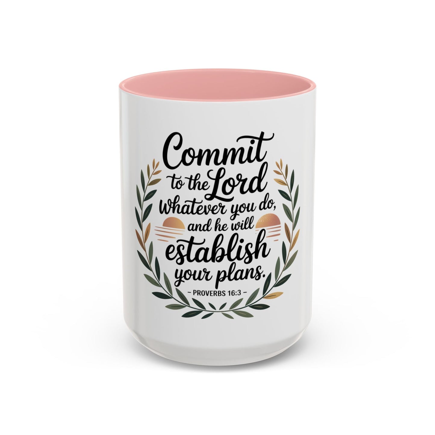 Inspirational Coffee Mug - 'Commit to the Lord' - 11 & 15 oz - Peak Inspiration