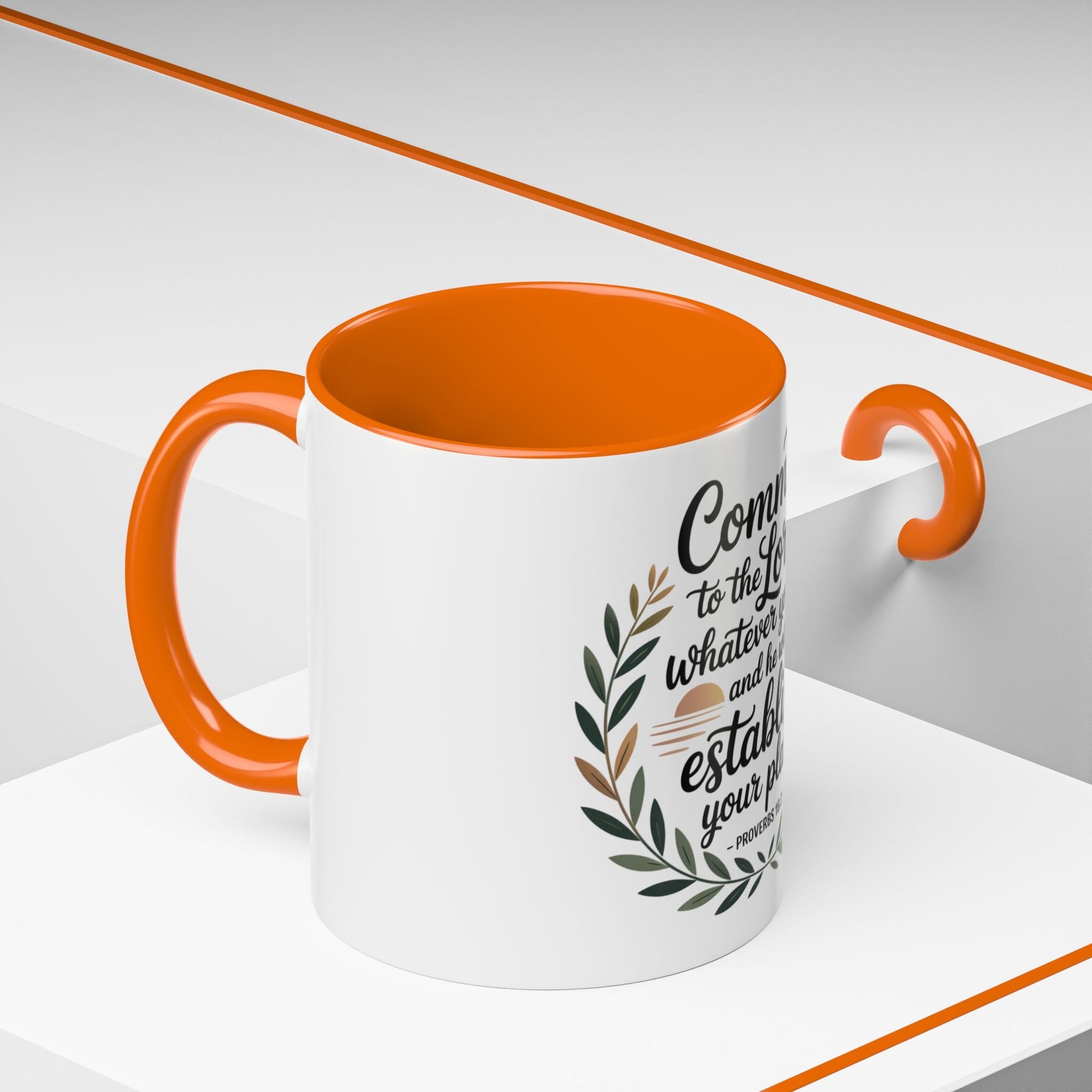 Inspirational Coffee Mug - 'Commit to the Lord' - 11 & 15 oz - Peak Inspiration