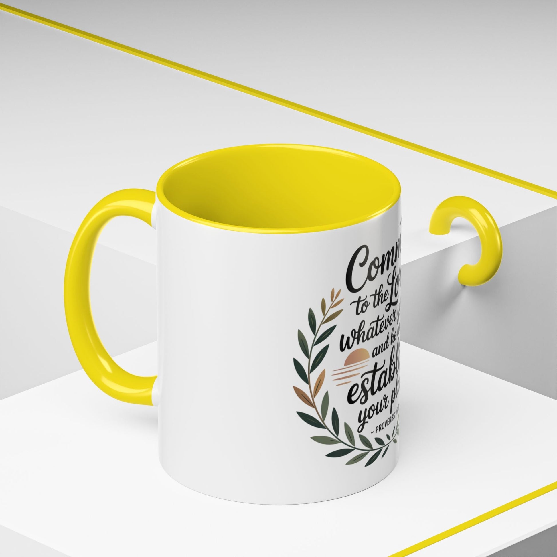 Inspirational Coffee Mug - 'Commit to the Lord' - 11 & 15 oz - Peak Inspiration