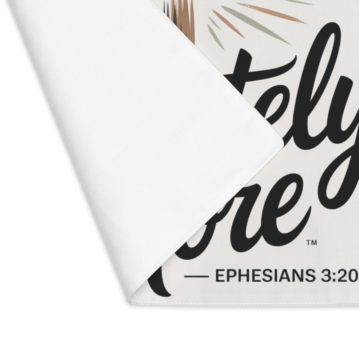 Inspirational Cross Placemat - "God Can Do Infinitely More" Ephesians 3:20 - Peak Inspiration