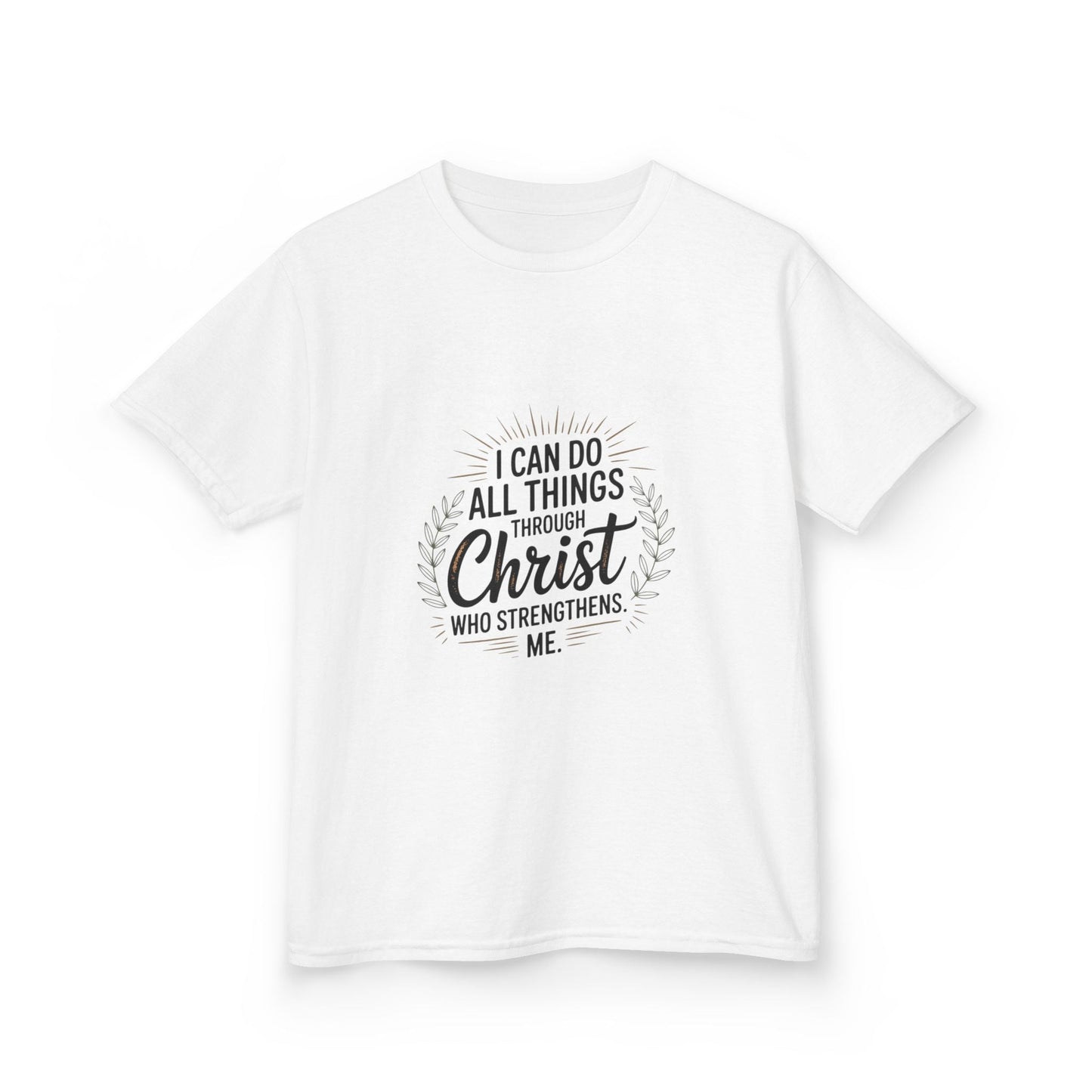 Inspirational Kid Tee: "I Can Do All Things" - Peak Inspiration