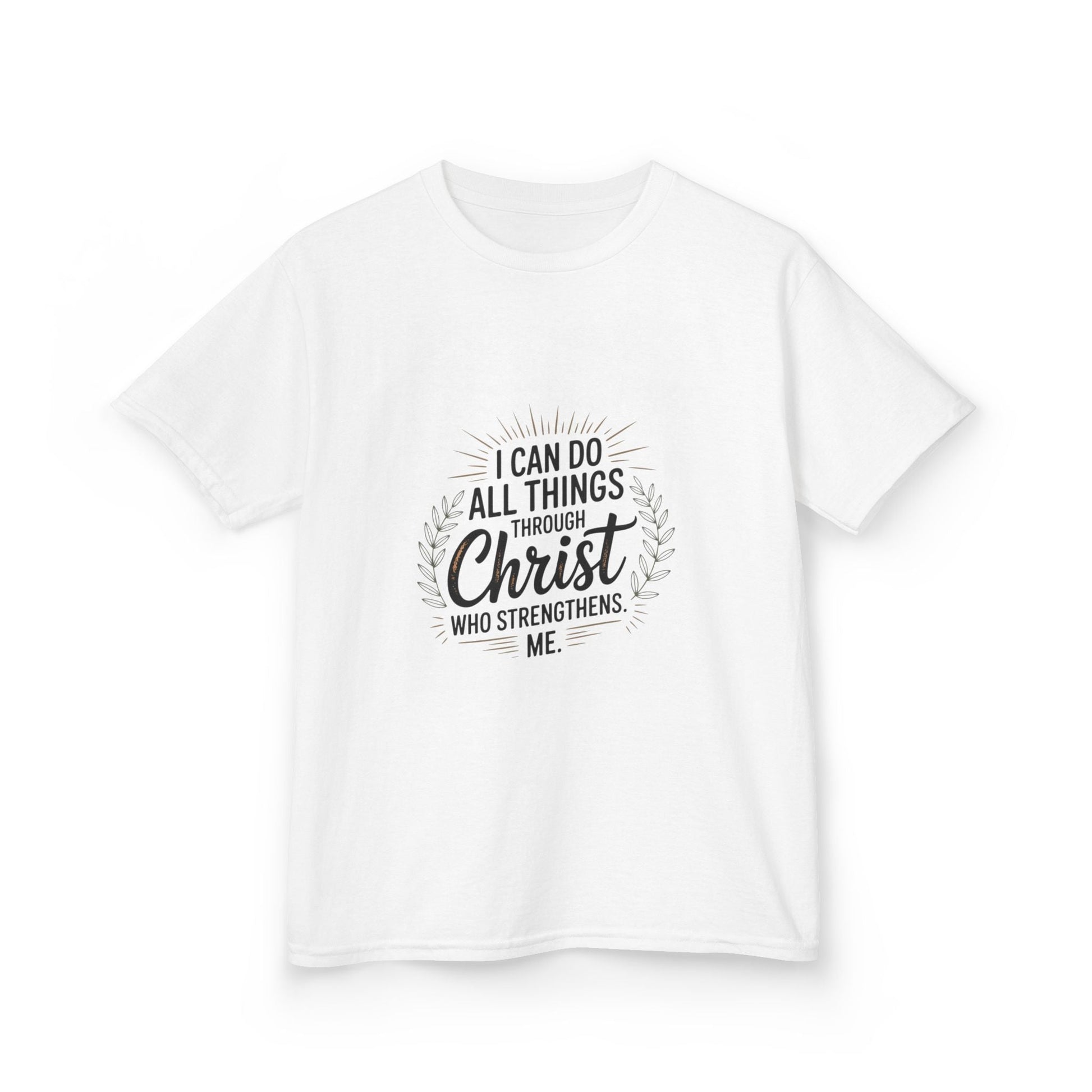 Inspirational Kid Tee: "I Can Do All Things" - Peak Inspiration