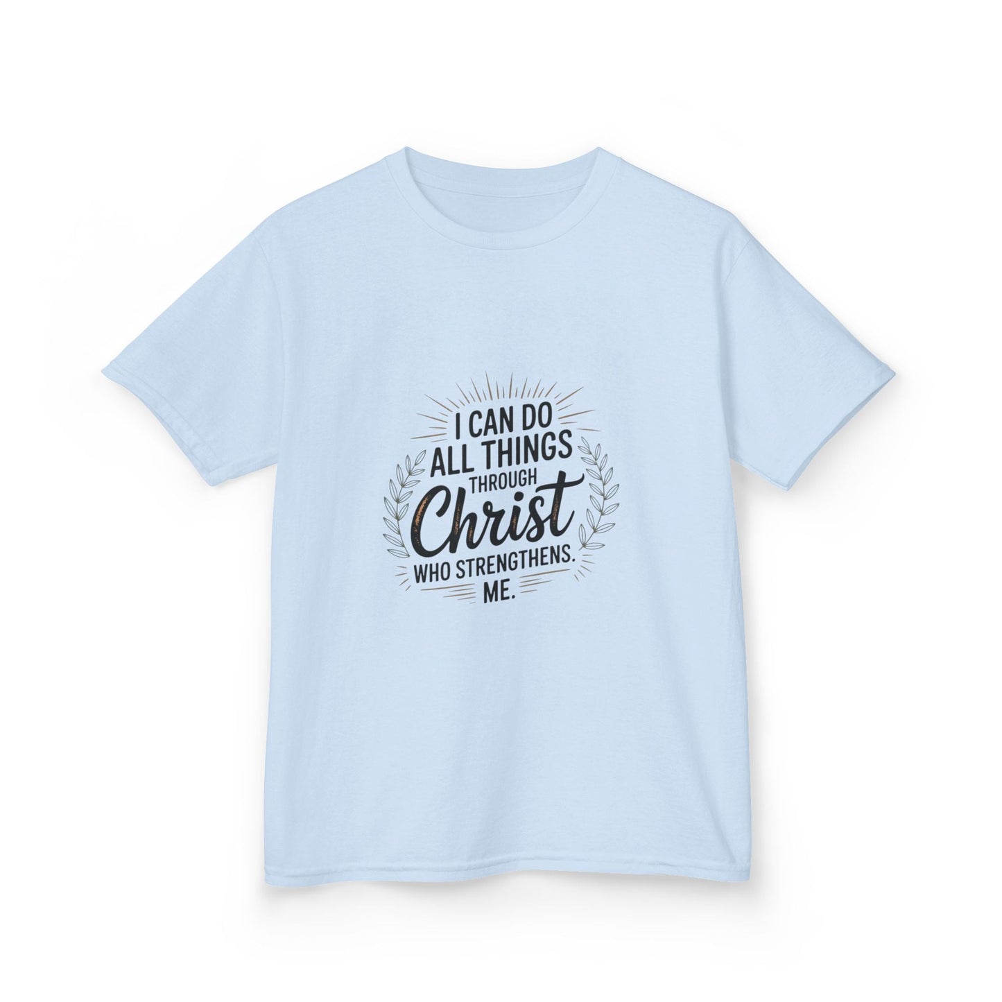 Inspirational Kid Tee: "I Can Do All Things" - Peak Inspiration