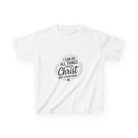 Inspirational Kid Tee: "I Can Do All Things" - Peak Inspiration