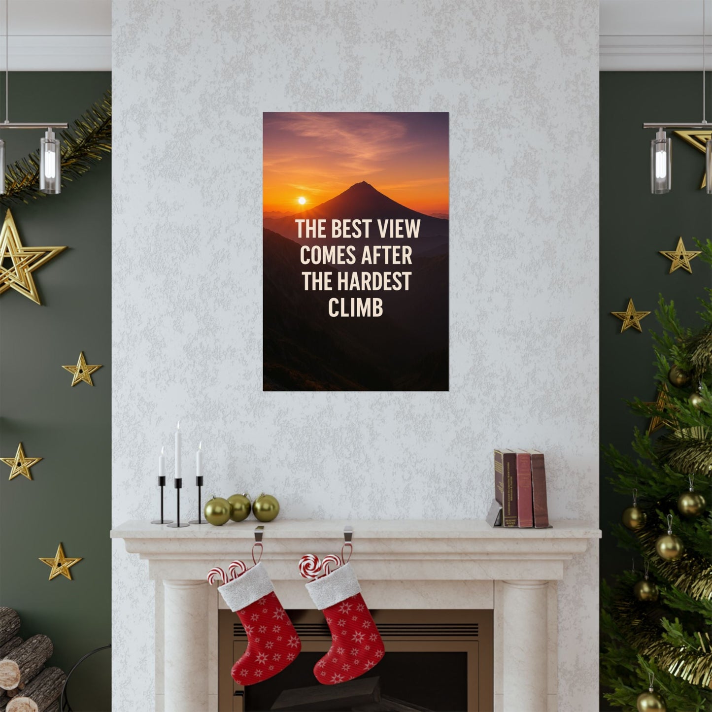 Inspirational Matte Vertical Poster: 'The Best View Comes After The Hardest Climb' - Peak Inspiration