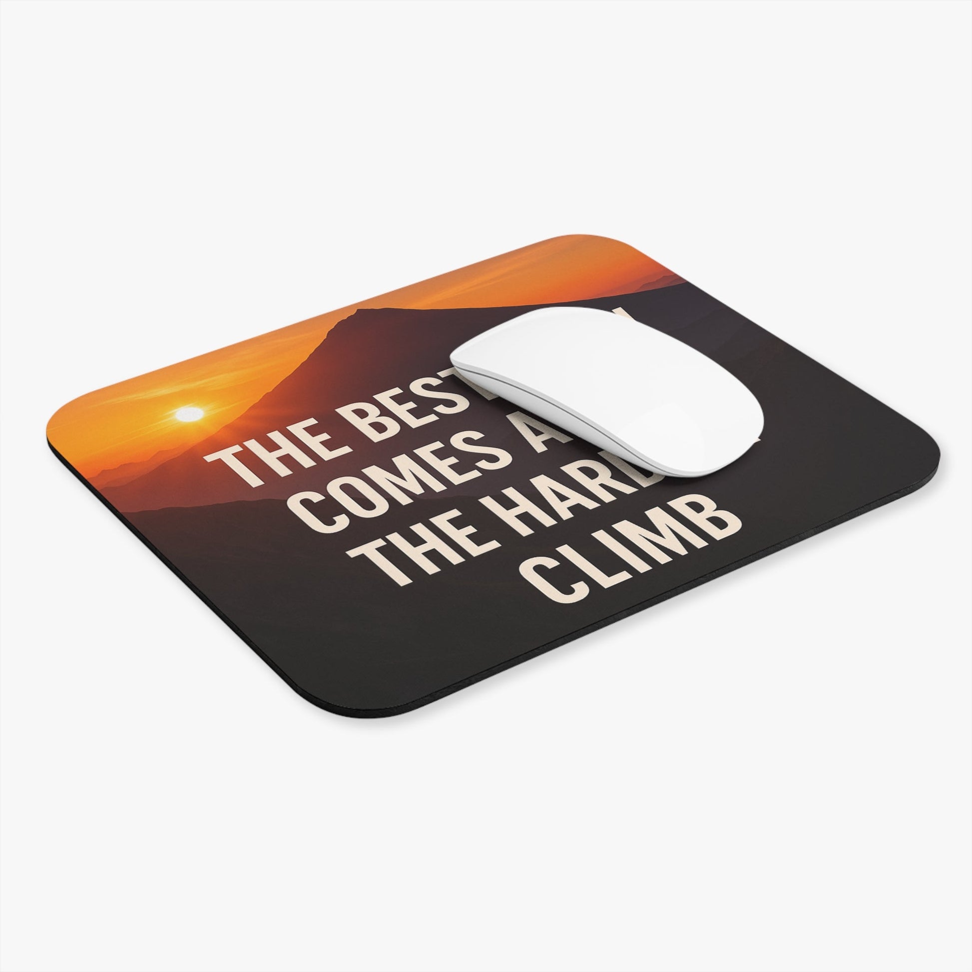 Inspirational Mountain View Mouse Pad - Motivation for Your Workspace - Peak Inspiration