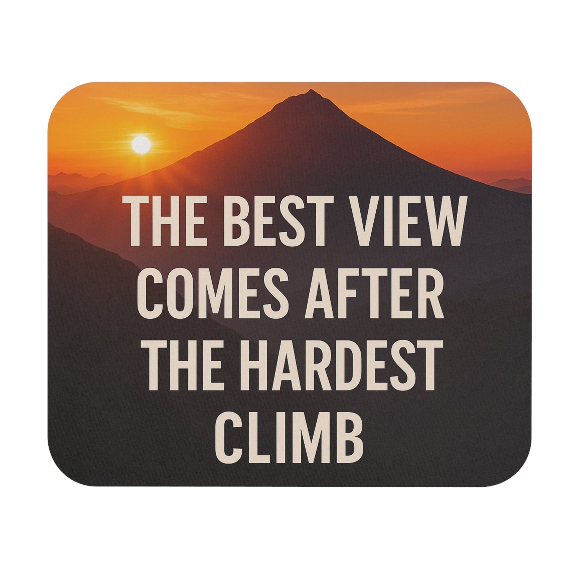 Inspirational Mountain View Mouse Pad - Motivation for Your Workspace - Peak Inspiration
