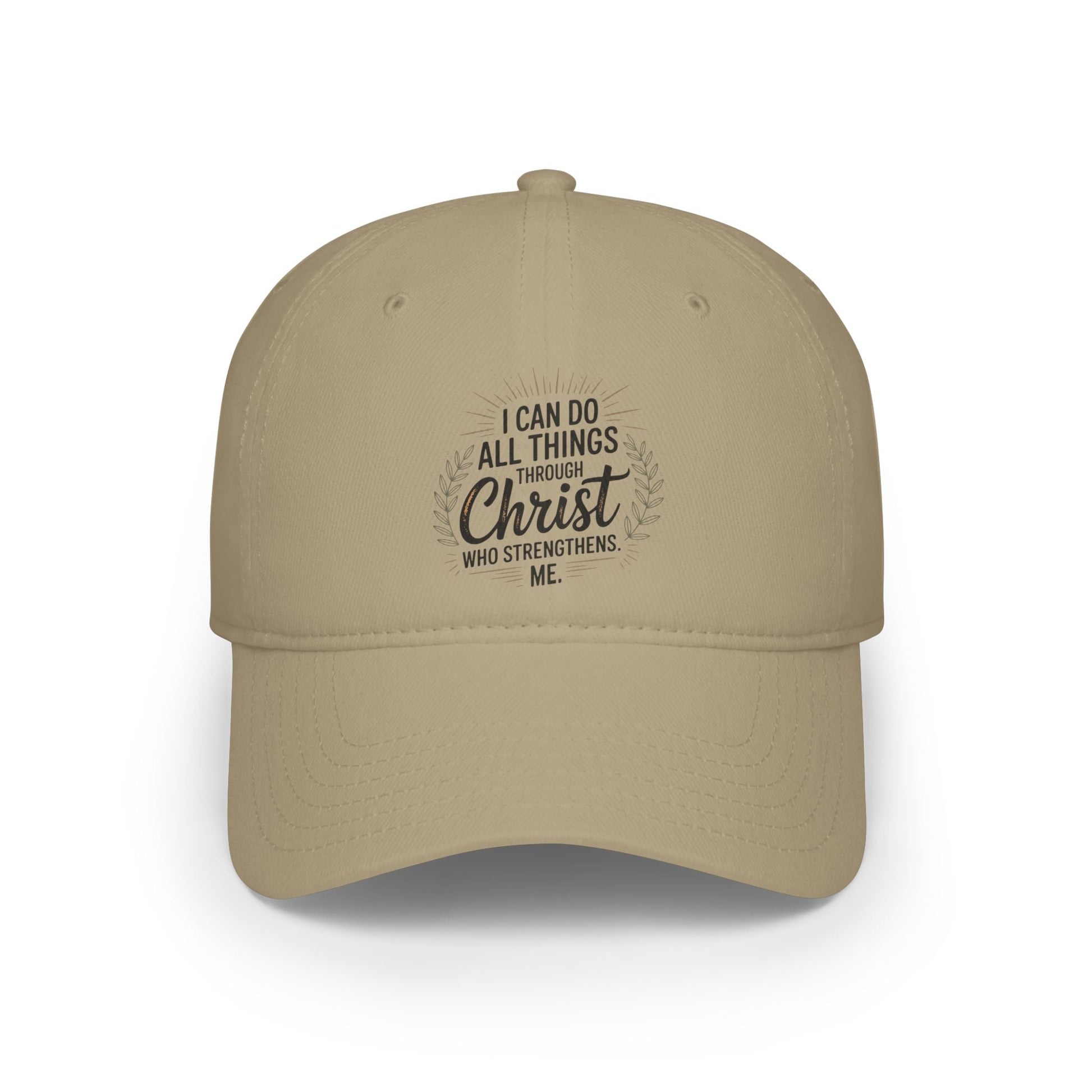 Inspirational Red Baseball Cap - "I Can Do All Things Through Christ" - Peak Inspiration