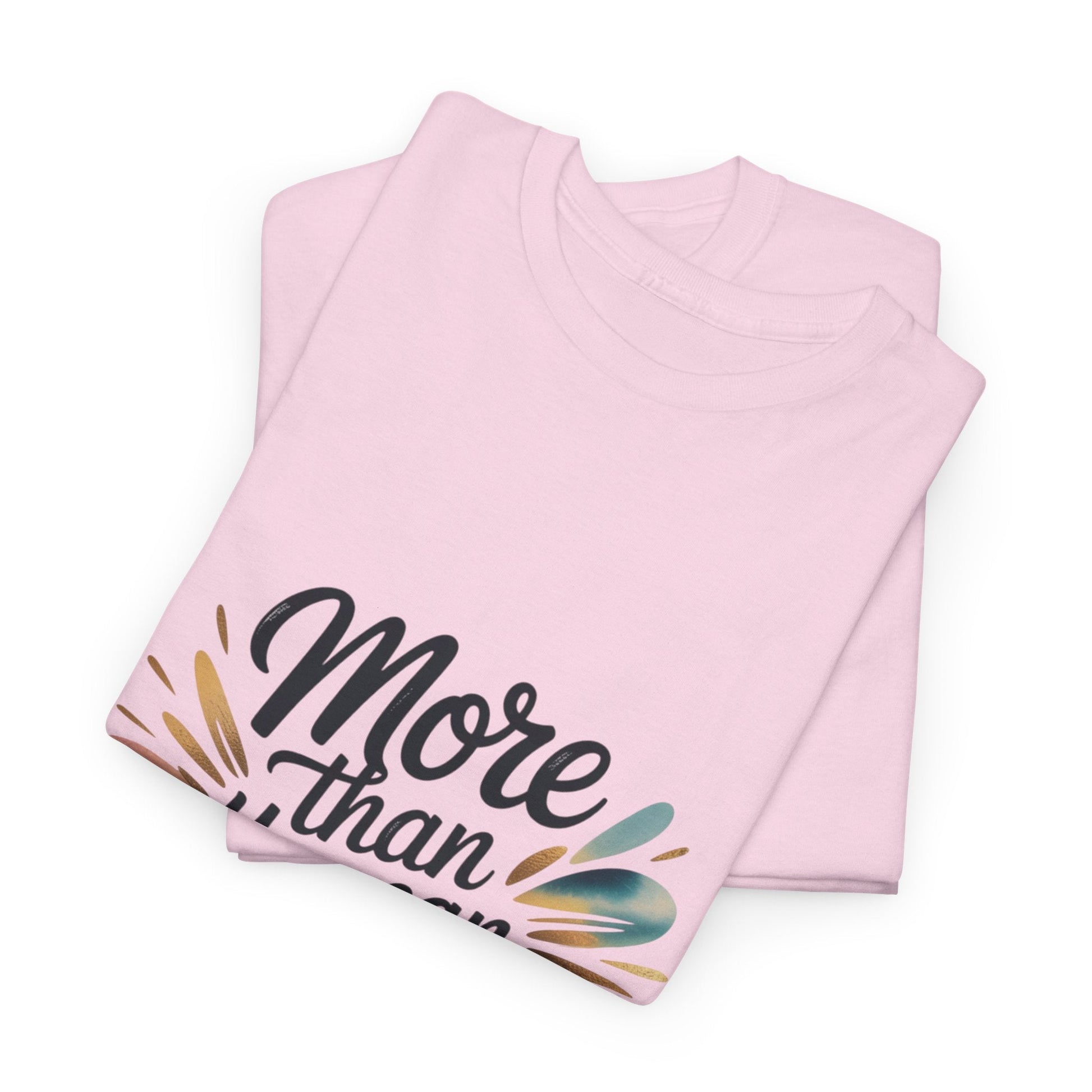 Inspirational Unisex Heavy Cotton Tee - "More Than You Can Imagine" - Peak Inspiration