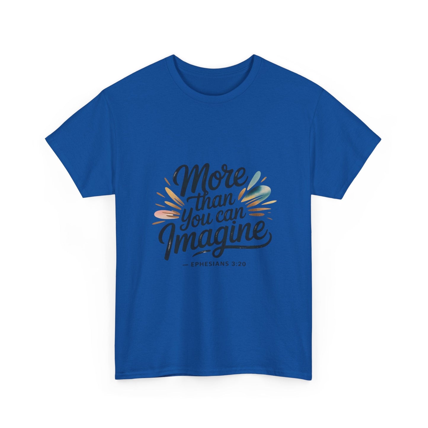 Inspirational Unisex Heavy Cotton Tee - "More Than You Can Imagine" - Peak Inspiration