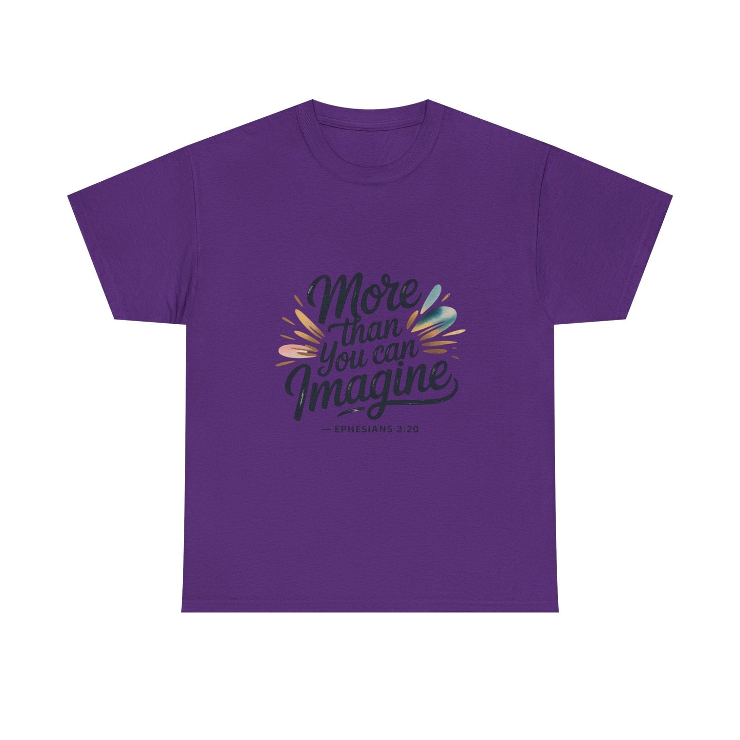 Inspirational Unisex Heavy Cotton Tee - "More Than You Can Imagine" - Peak Inspiration