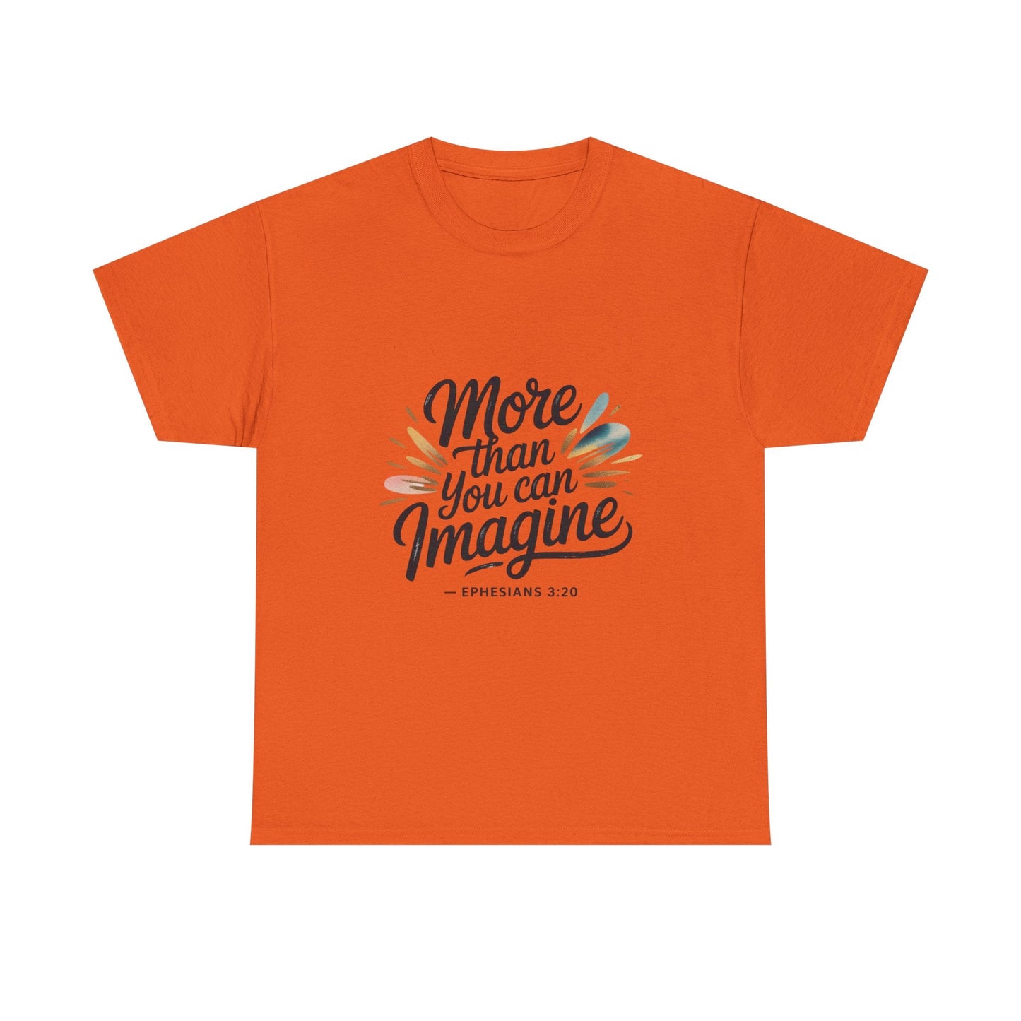 Inspirational Unisex Heavy Cotton Tee - "More Than You Can Imagine" - Peak Inspiration