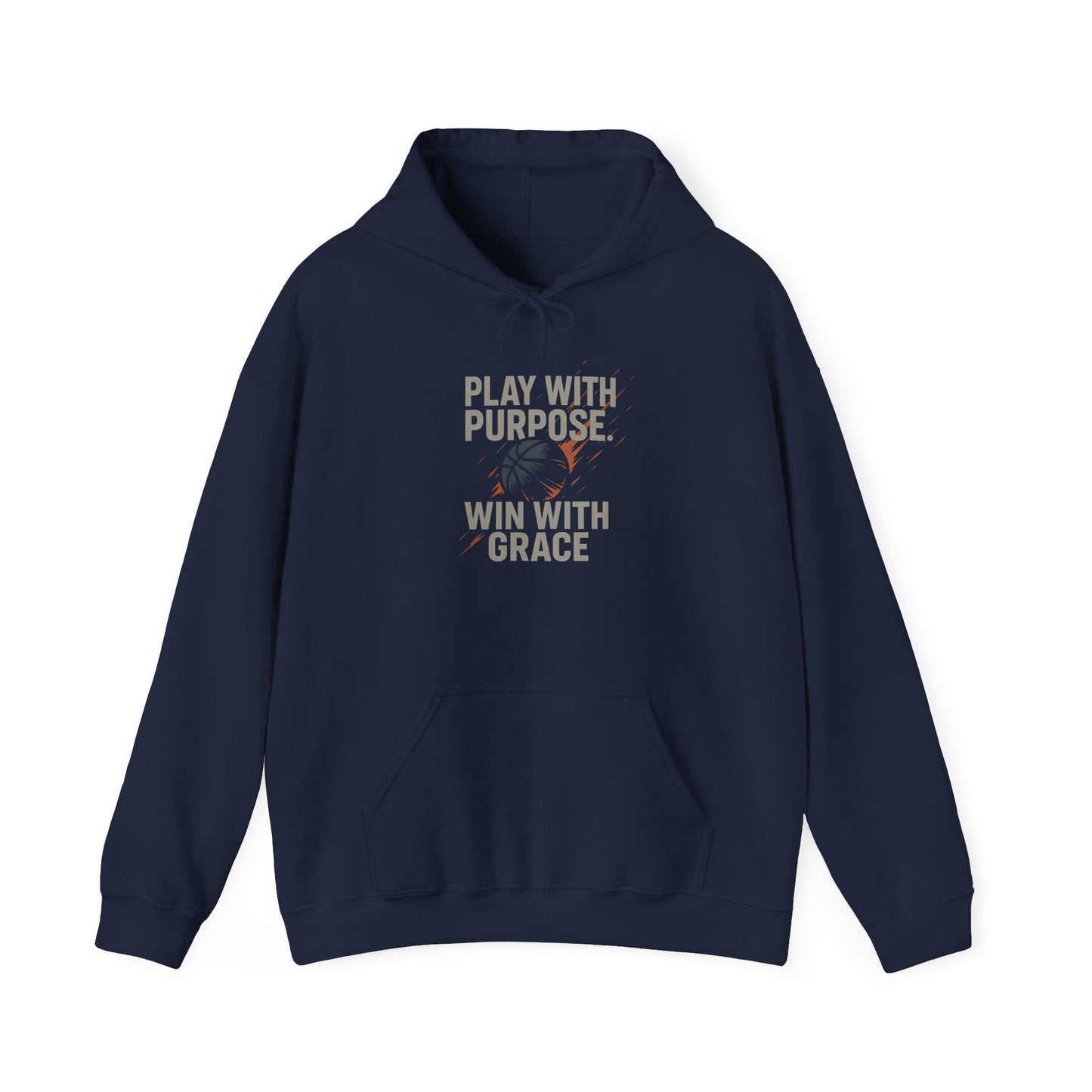 Inspirational Unisex Hoodie - 'Play with Purpose. Win with Grace' - Peak Inspiration