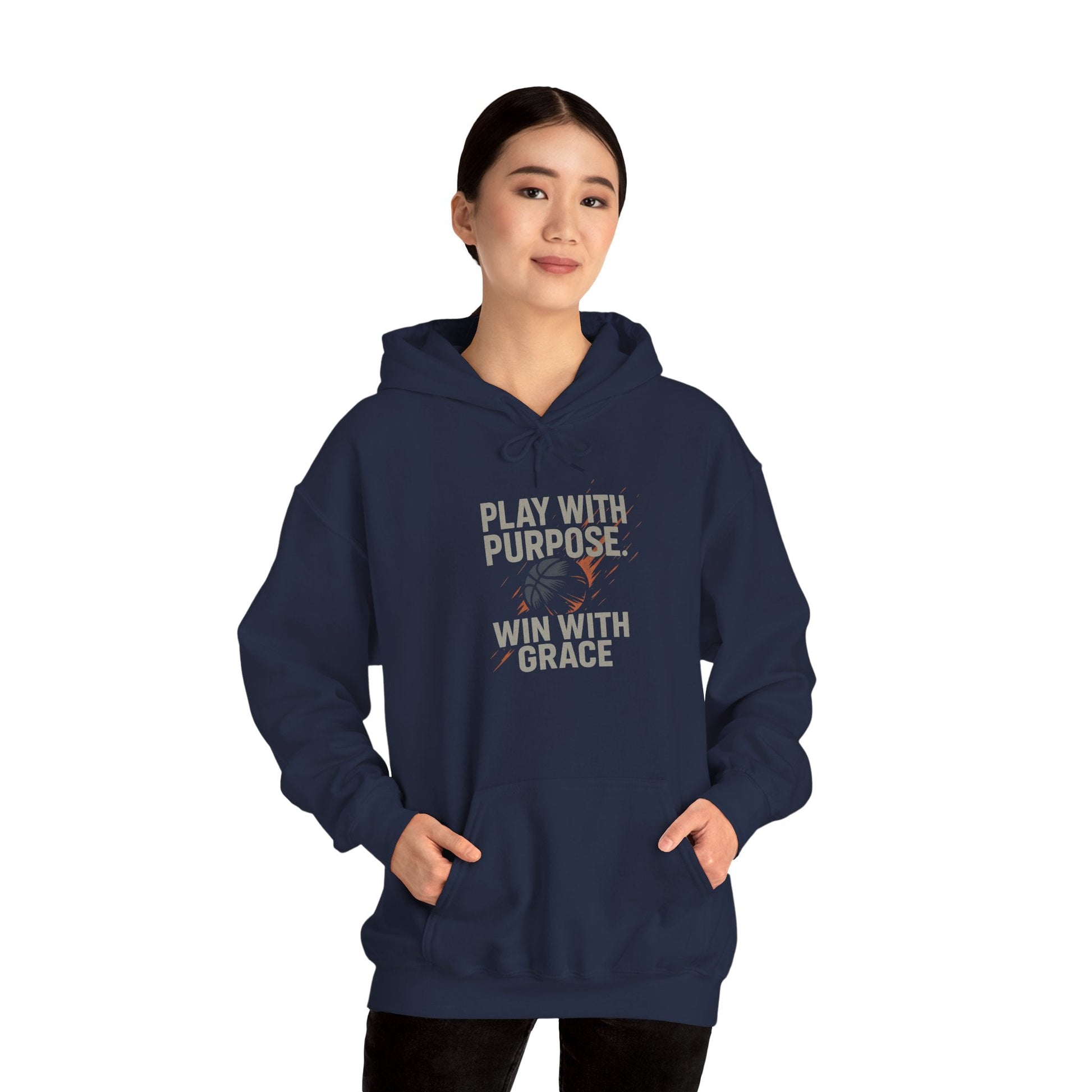 Inspirational Unisex Hoodie - 'Play with Purpose. Win with Grace' - Peak Inspiration
