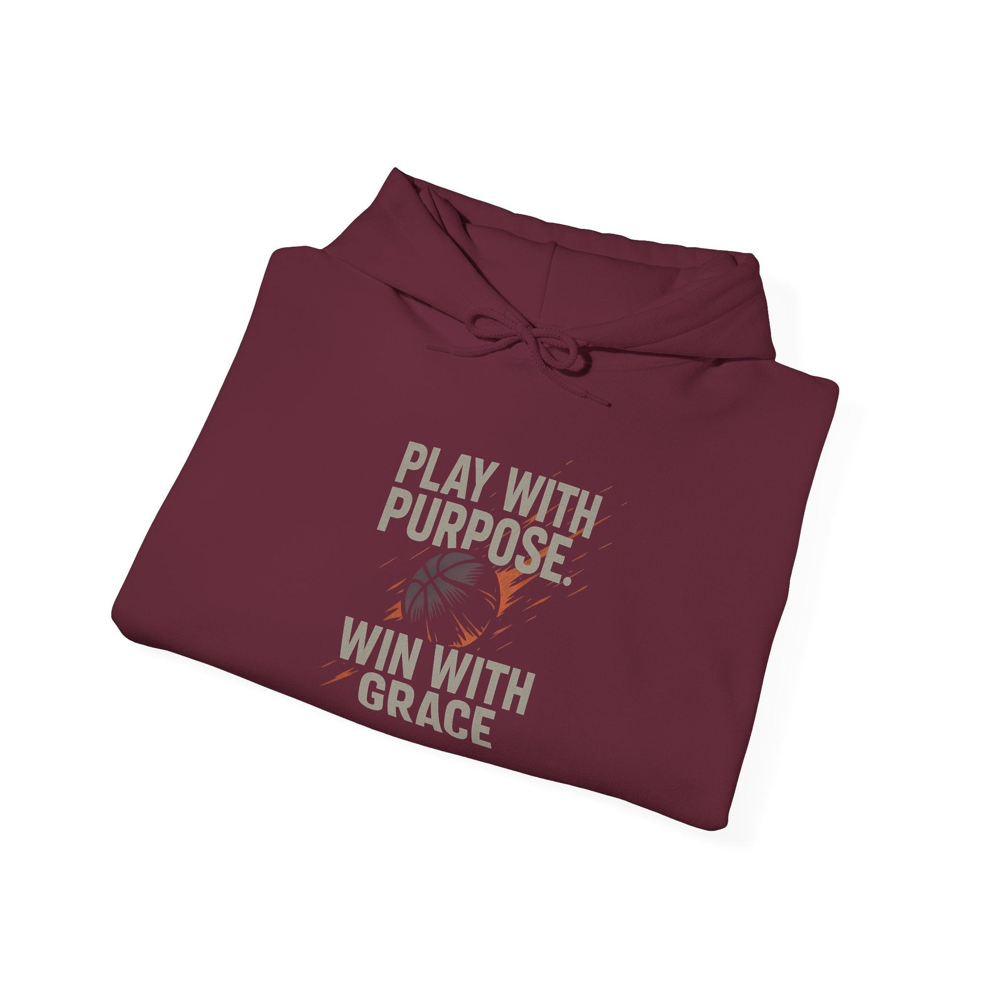 Inspirational Unisex Hoodie - 'Play with Purpose. Win with Grace' - Peak Inspiration