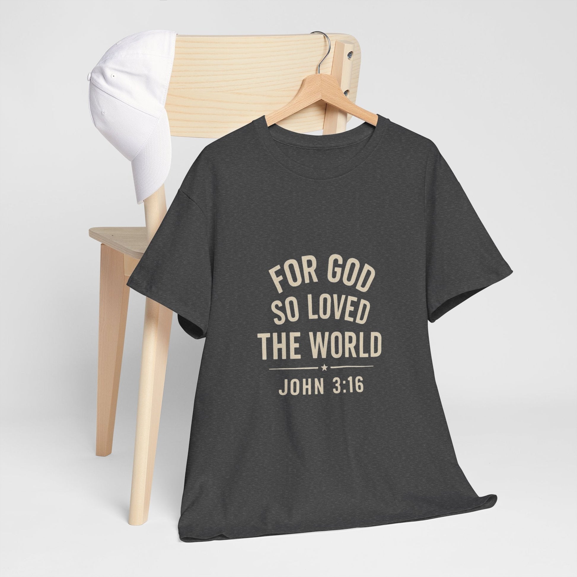 John 3:16 Inspirational Unisex Heavy Cotton Tee - Peak Inspiration