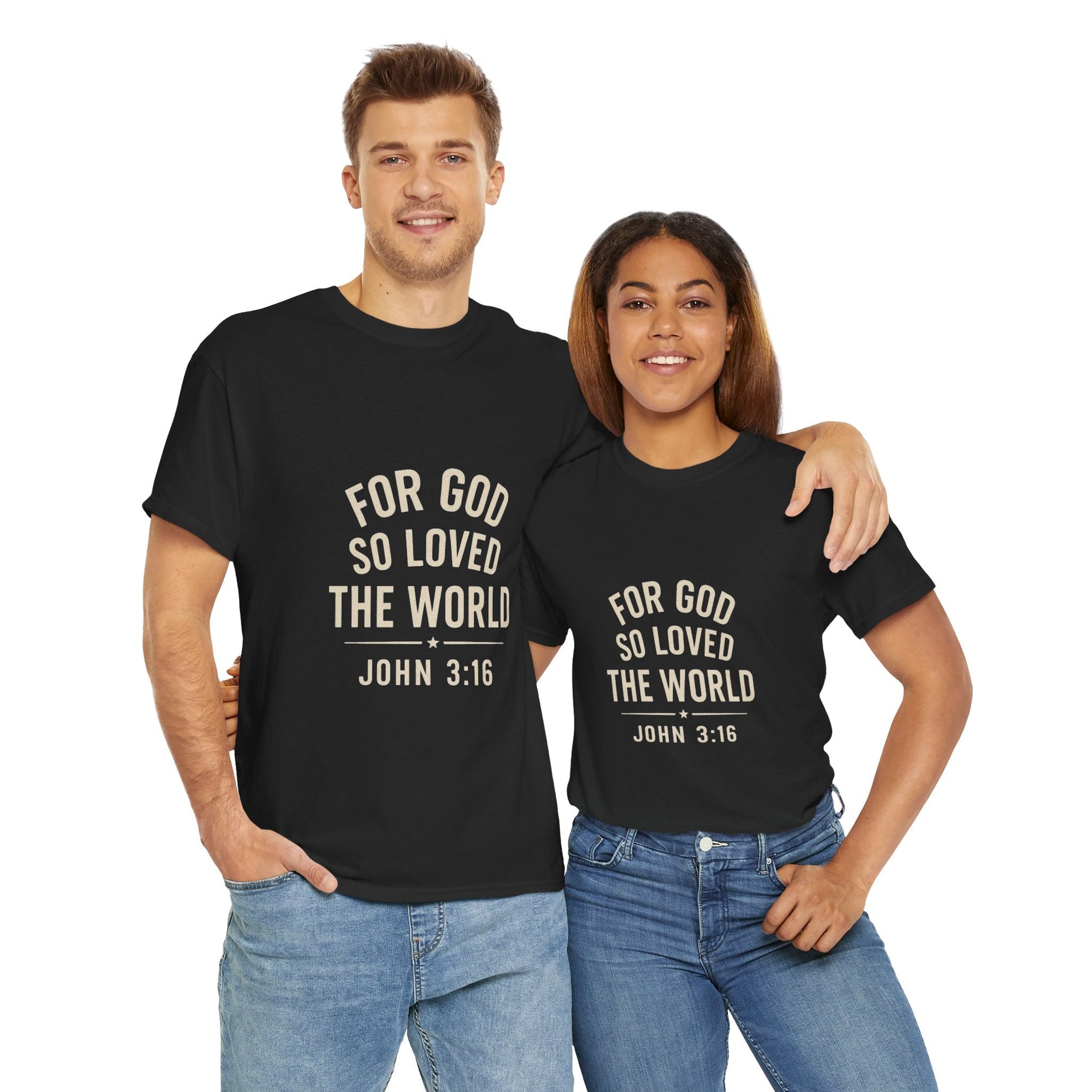 John 3:16 Inspirational Unisex Heavy Cotton Tee - Peak Inspiration