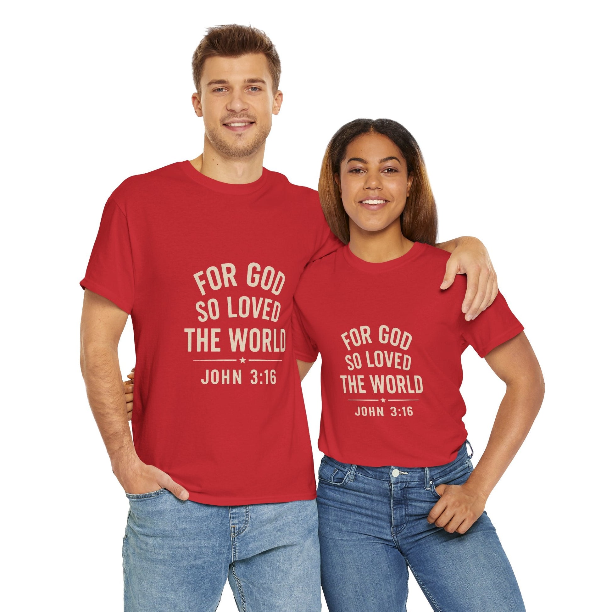John 3:16 Inspirational Unisex Heavy Cotton Tee - Peak Inspiration