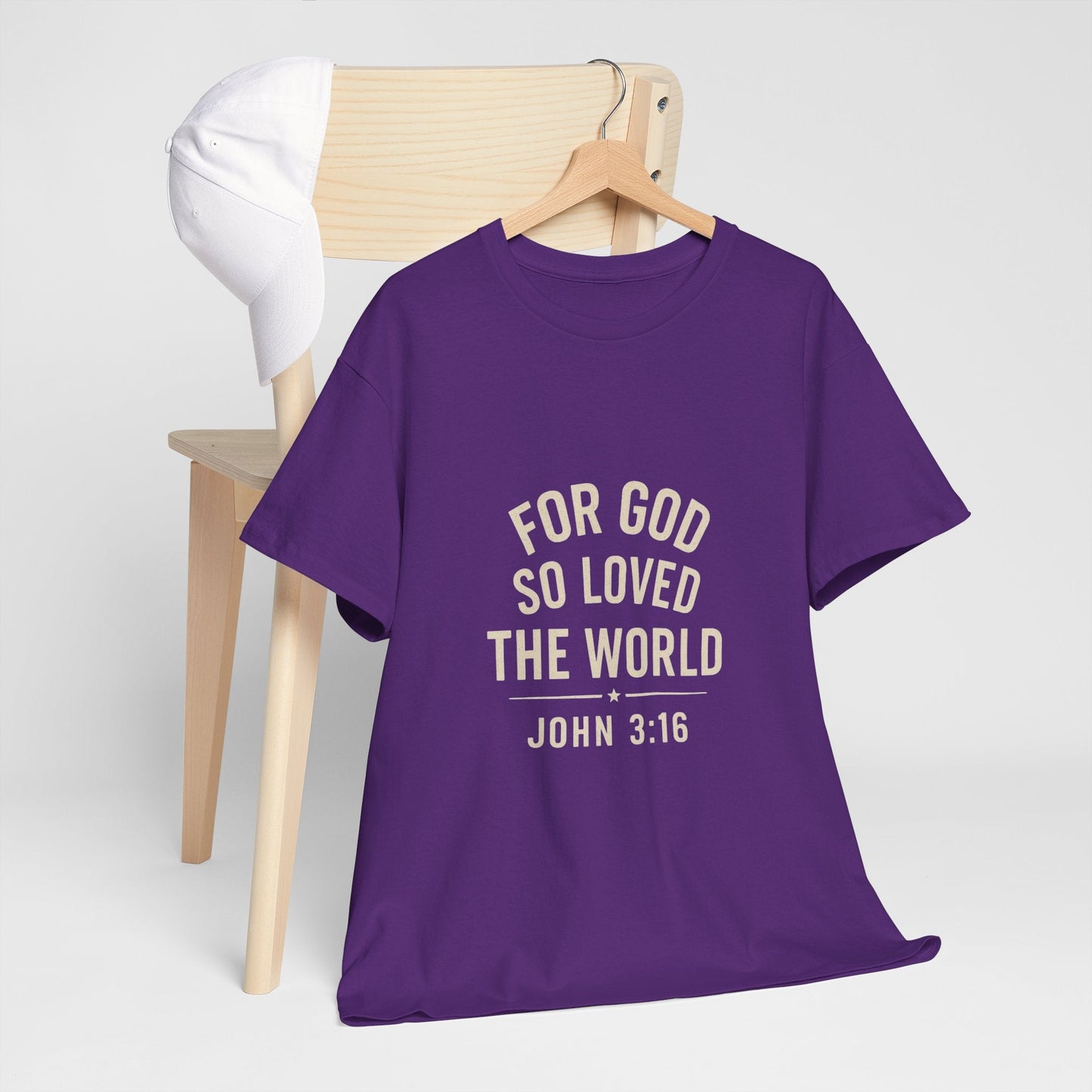 John 3:16 Inspirational Unisex Heavy Cotton Tee - Peak Inspiration