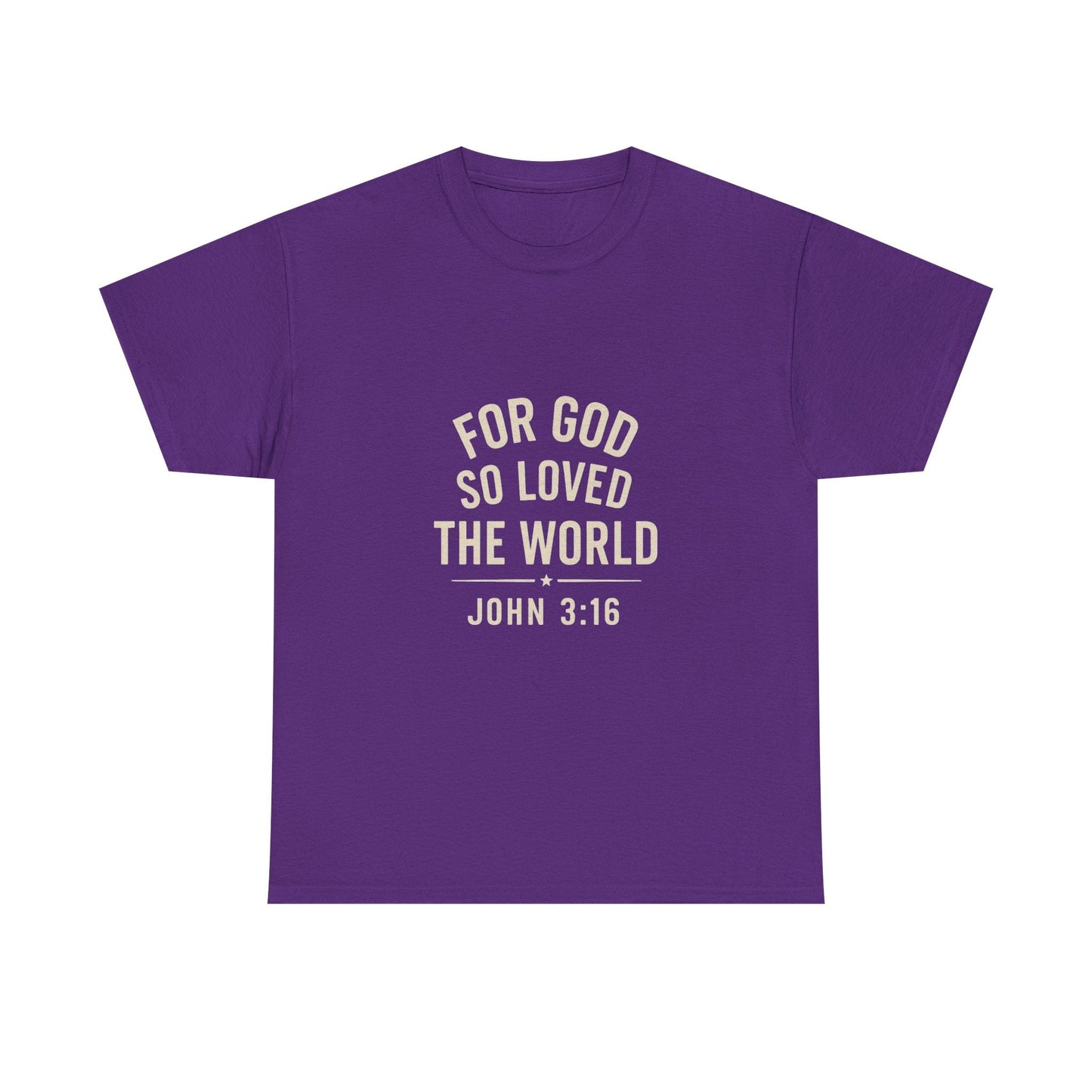 John 3:16 Inspirational Unisex Heavy Cotton Tee - Peak Inspiration