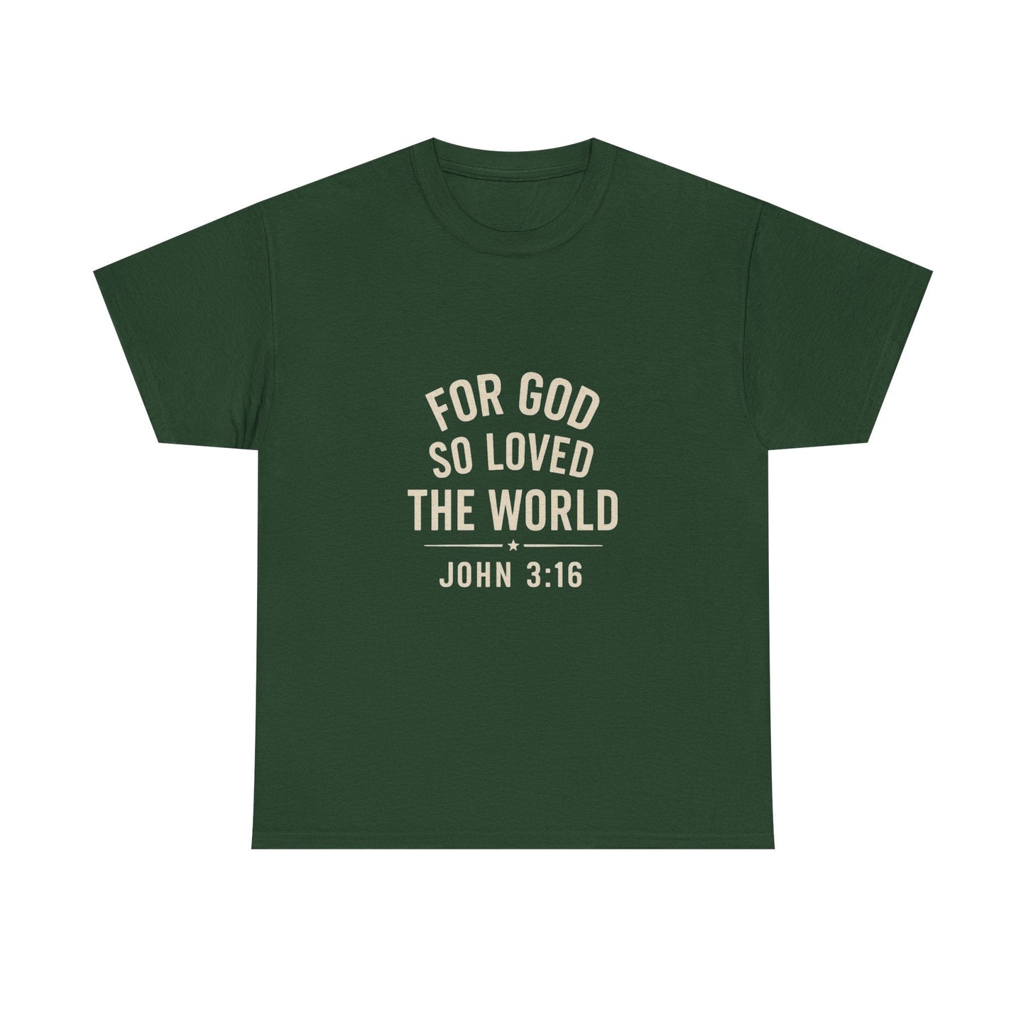 John 3:16 Inspirational Unisex Heavy Cotton Tee - Peak Inspiration