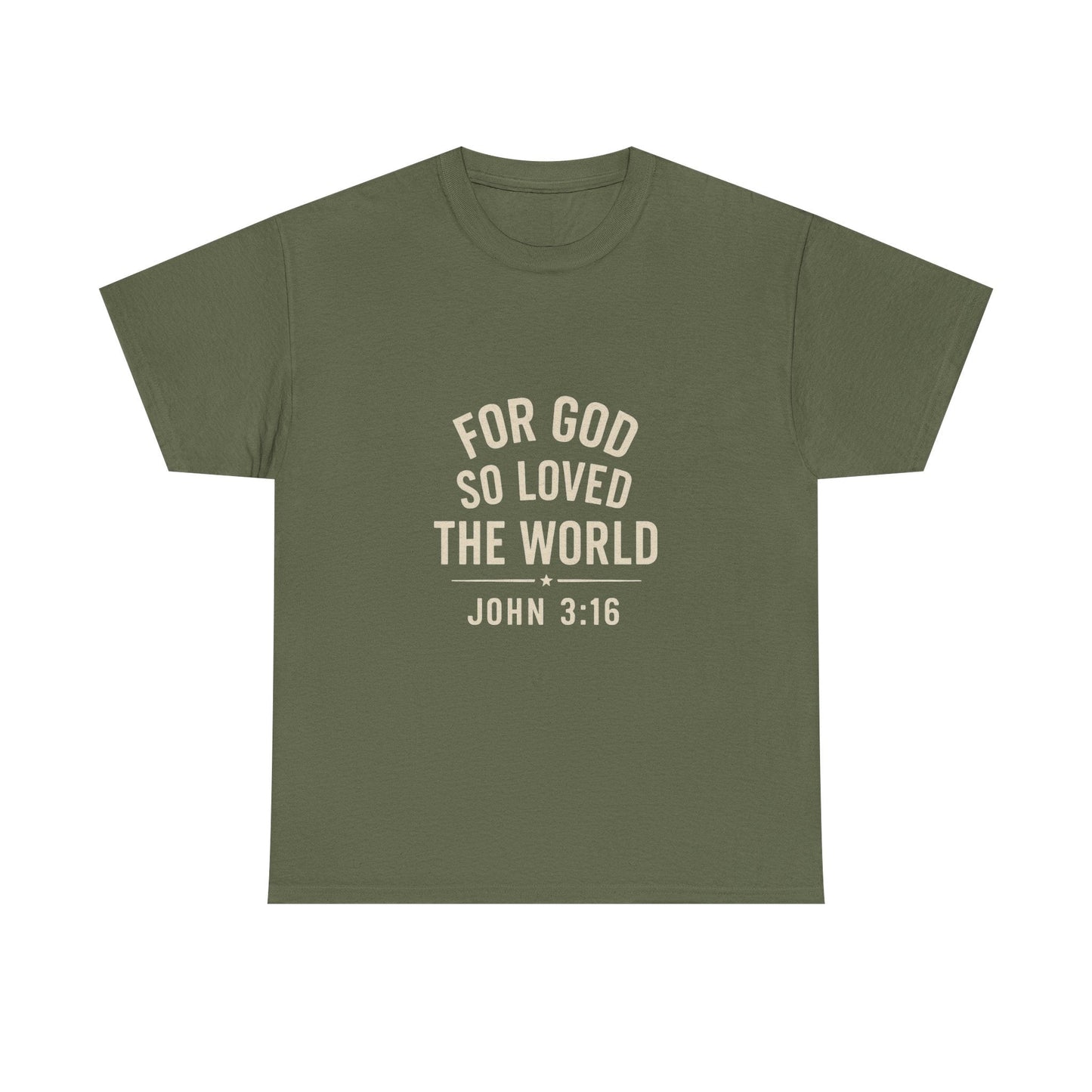 John 3:16 Inspirational Unisex Heavy Cotton Tee - Peak Inspiration