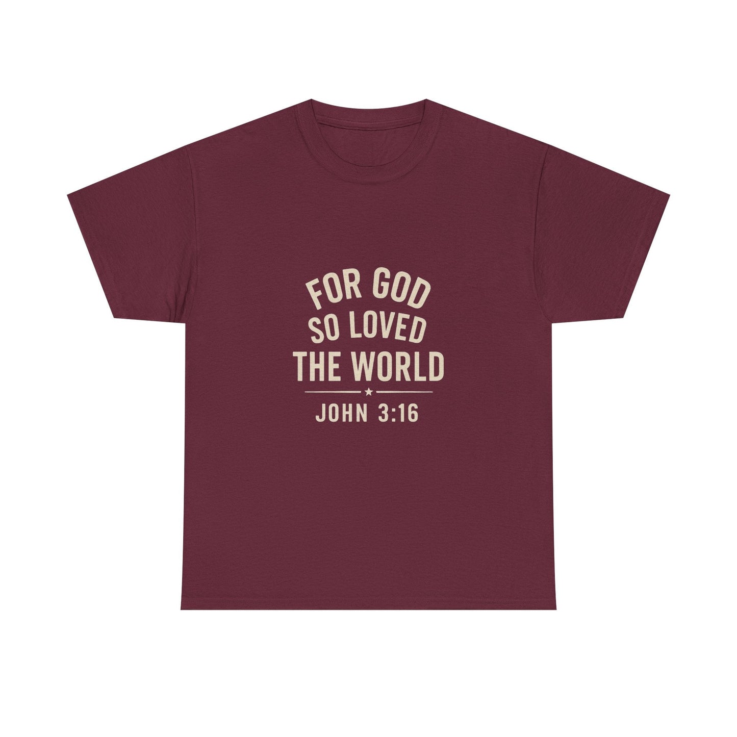 John 3:16 Inspirational Unisex Heavy Cotton Tee - Peak Inspiration