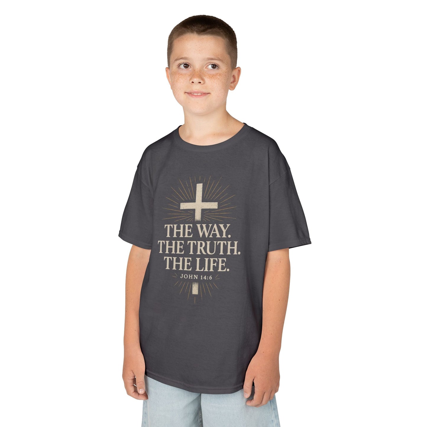 Kids Christian Faith Tee - "The Way, The Truth, The Life" - Peak Inspiration