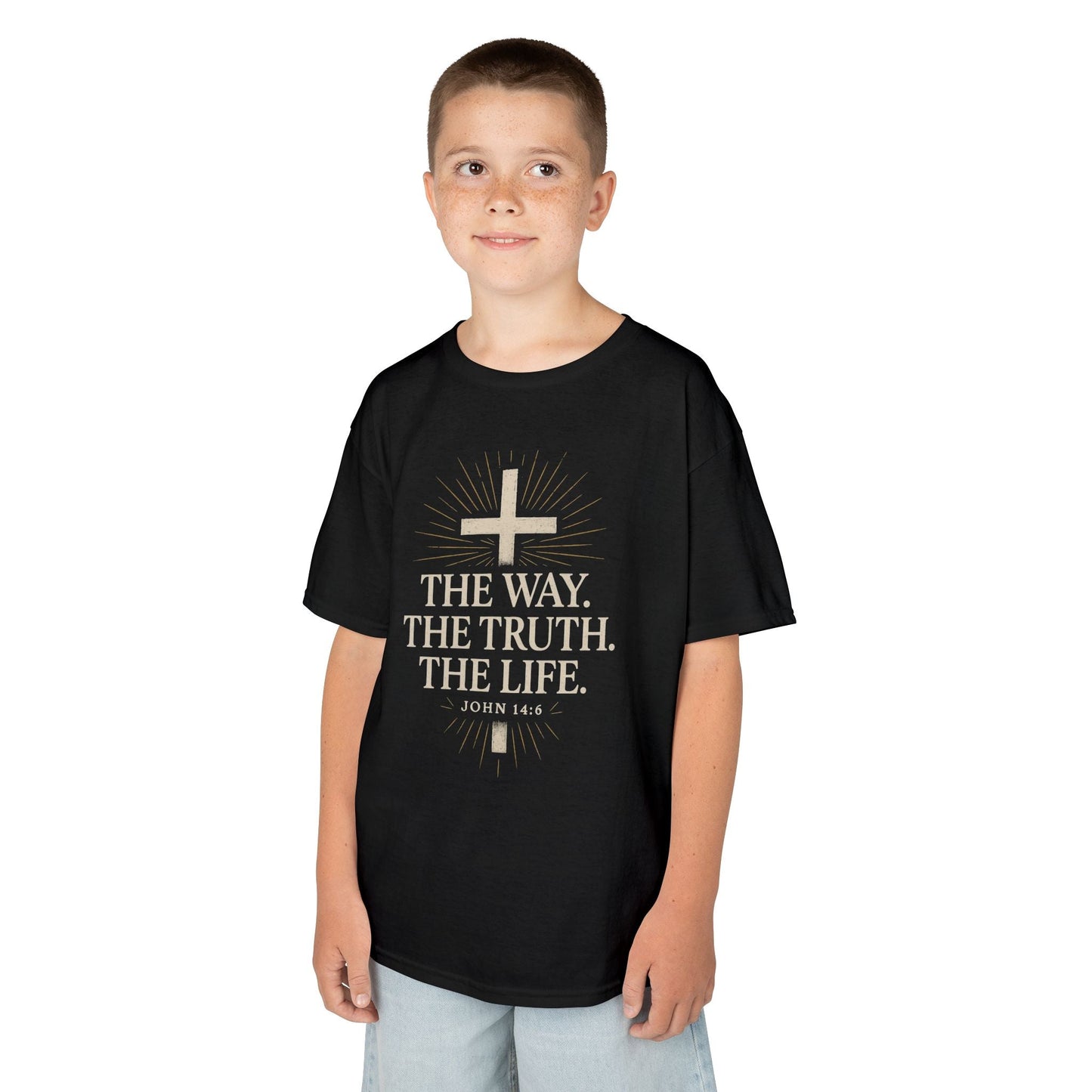 Kids Christian Faith Tee - "The Way, The Truth, The Life" - Peak Inspiration