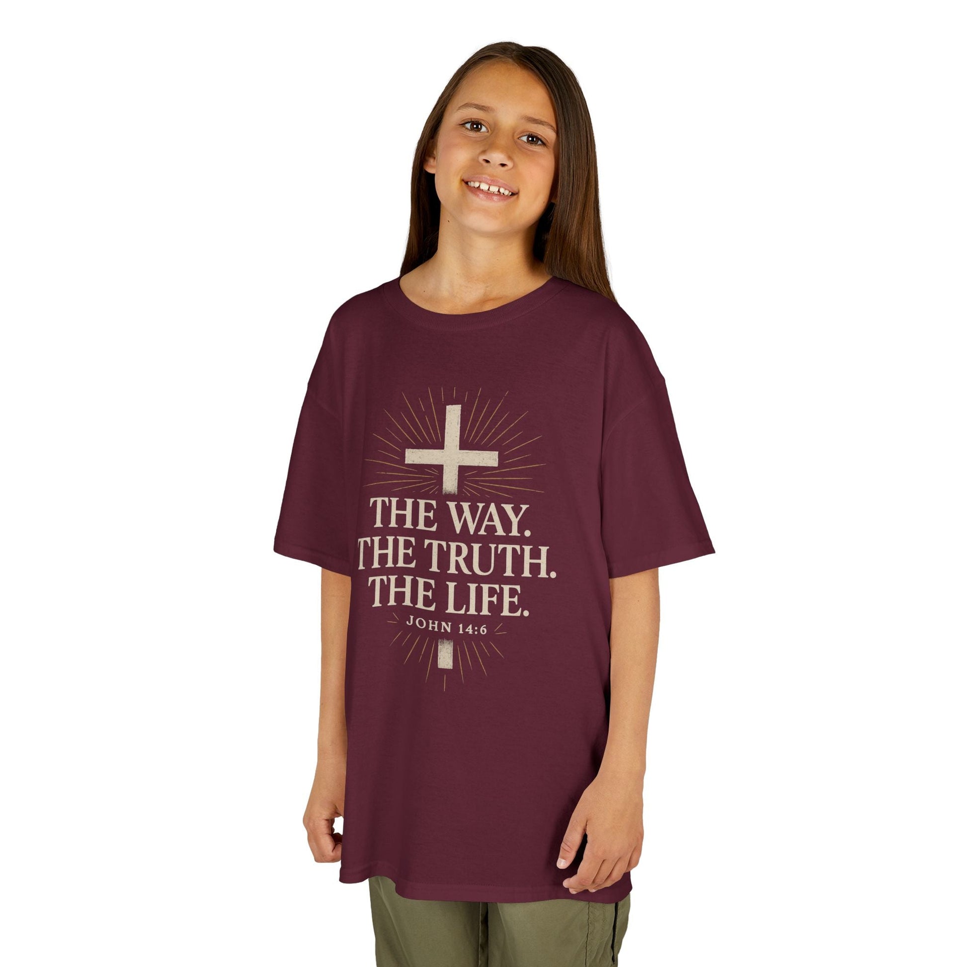 Kids Christian Faith Tee - "The Way, The Truth, The Life" - Peak Inspiration