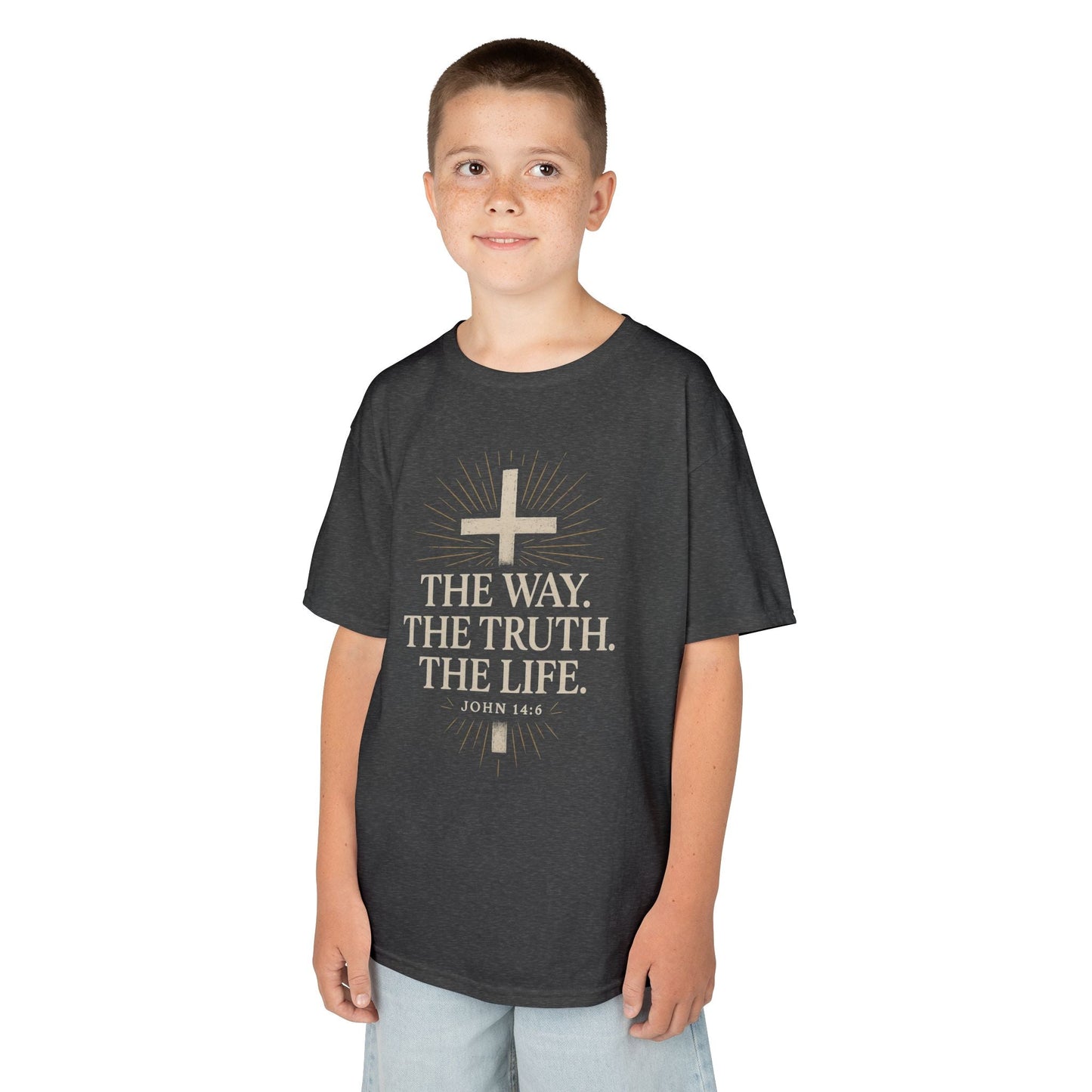Kids Christian Faith Tee - "The Way, The Truth, The Life" - Peak Inspiration