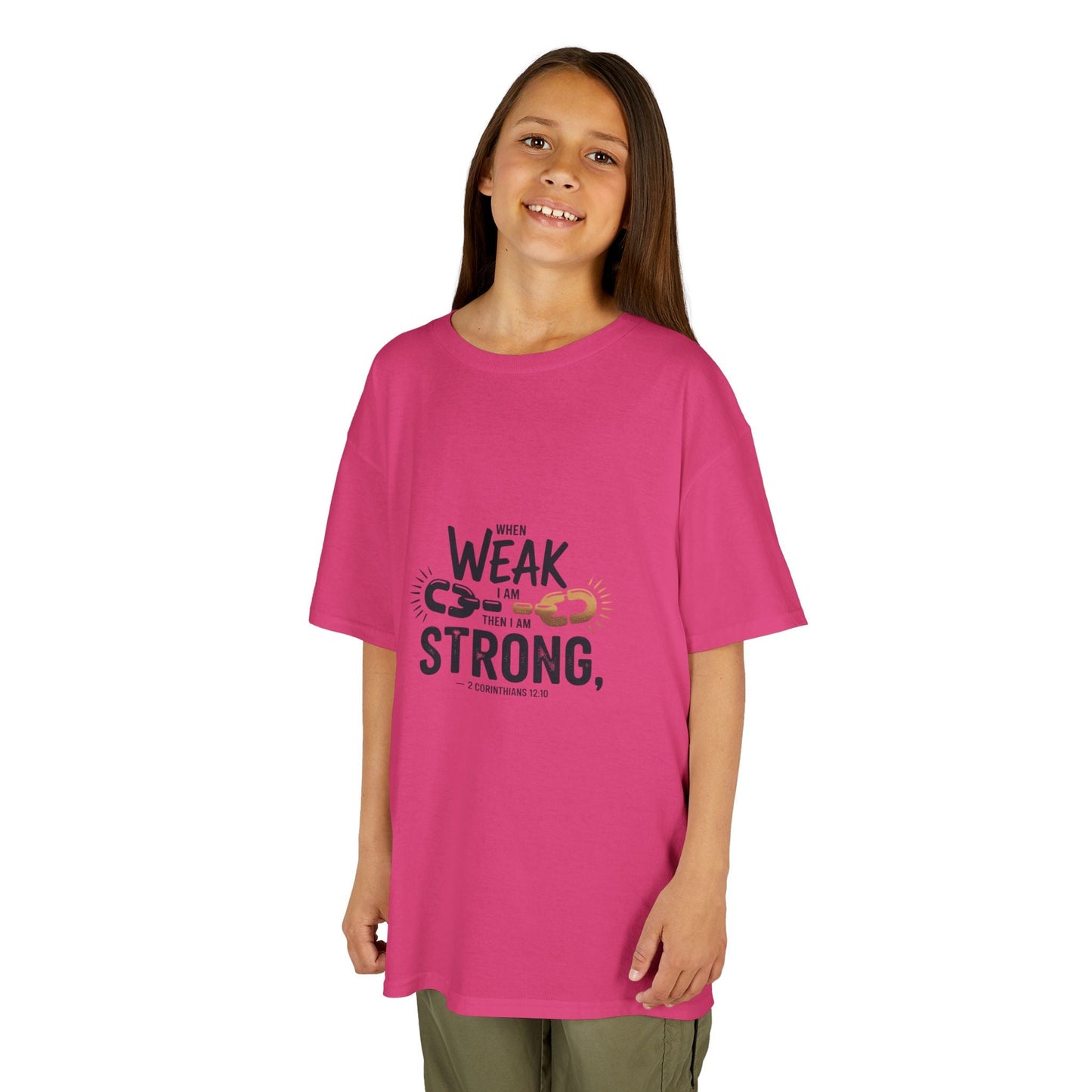Kids Inspirational Tee - "From Weak to Strong" - Peak Inspiration