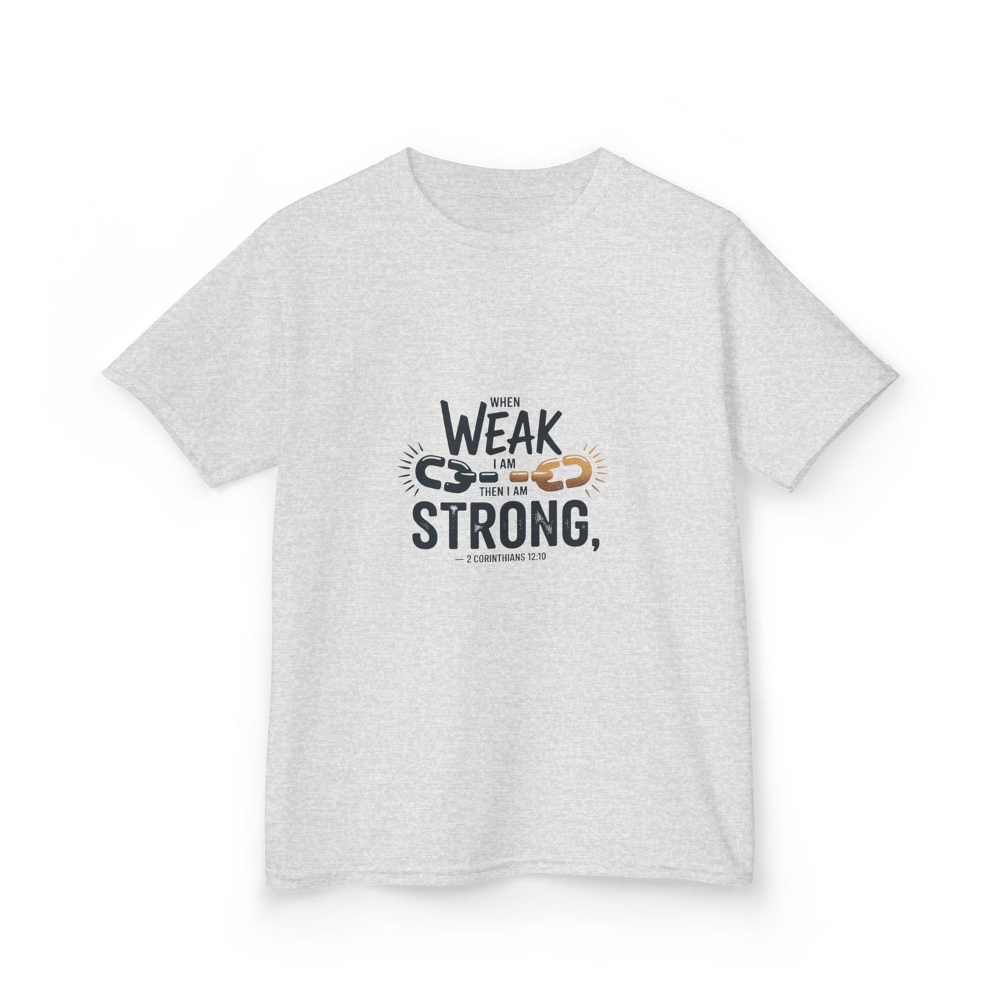Kids Inspirational Tee - "From Weak to Strong" - Peak Inspiration