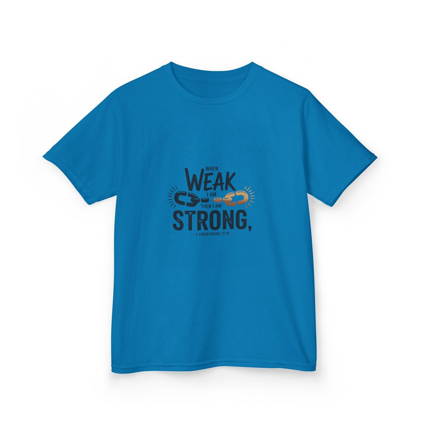 Kids Inspirational Tee - "From Weak to Strong" - Peak Inspiration