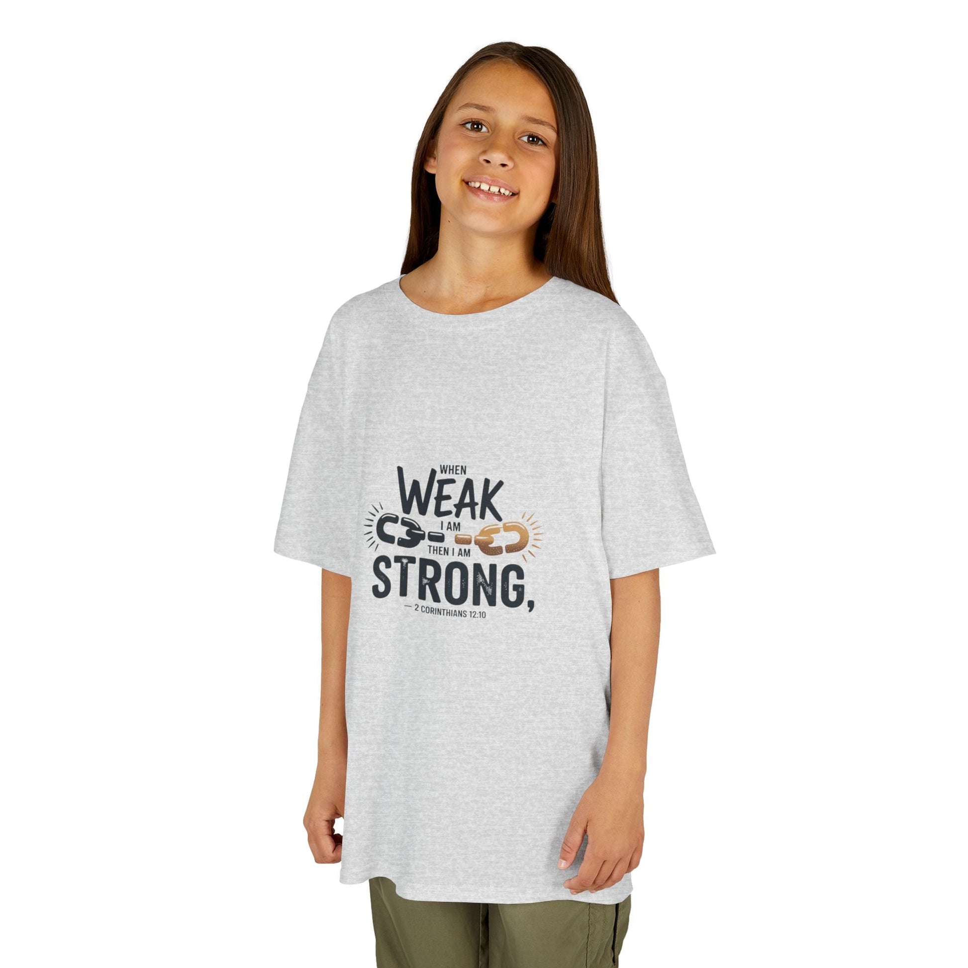 Kids Inspirational Tee - "From Weak to Strong" - Peak Inspiration