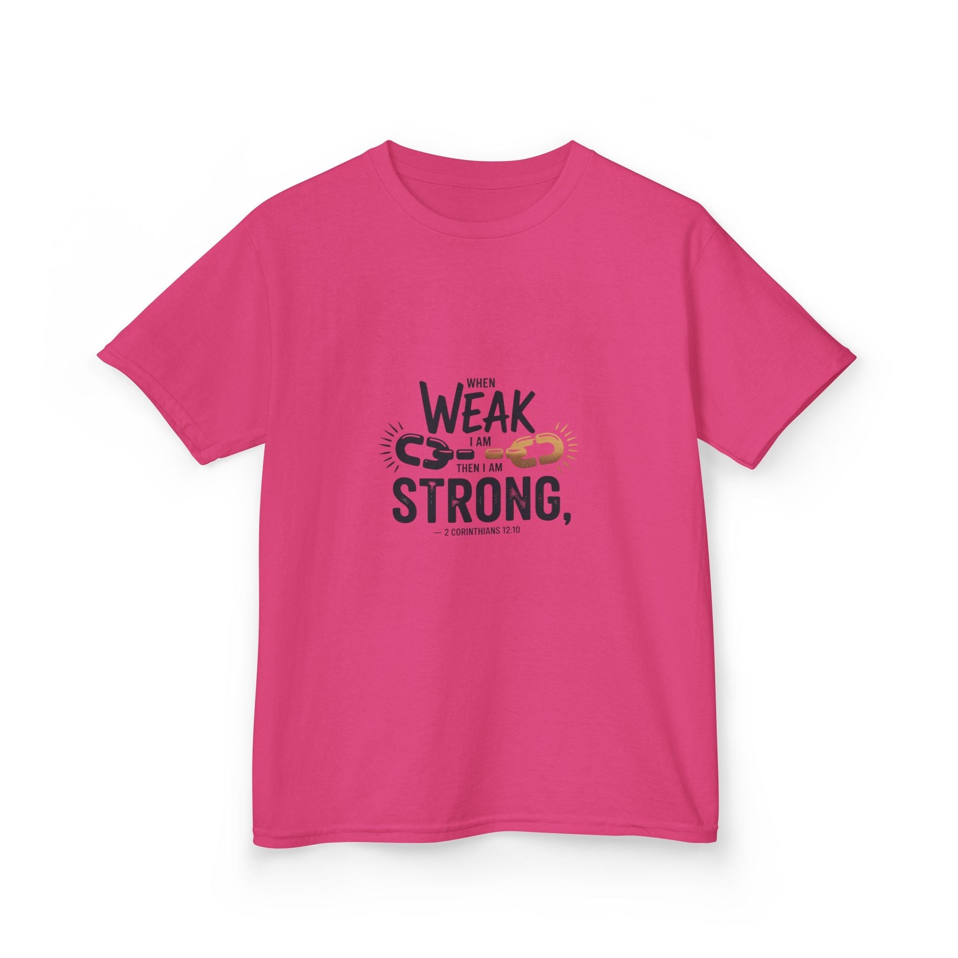 Kids Inspirational Tee - "From Weak to Strong" - Peak Inspiration
