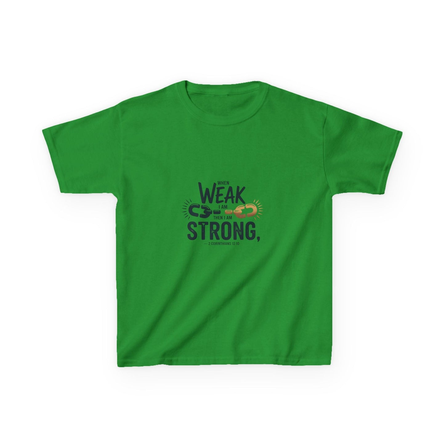 Kids Inspirational Tee - "From Weak to Strong" - Peak Inspiration