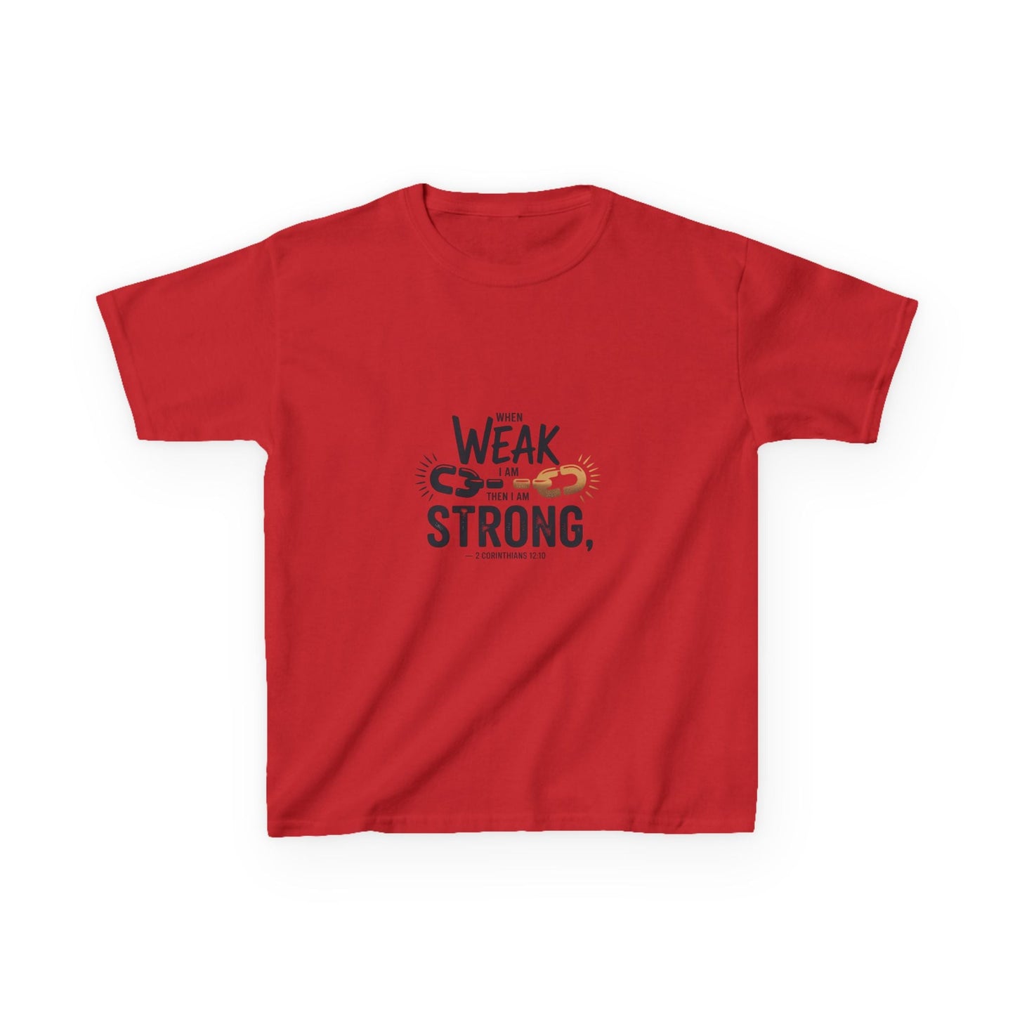 Kids Inspirational Tee - "From Weak to Strong" - Peak Inspiration