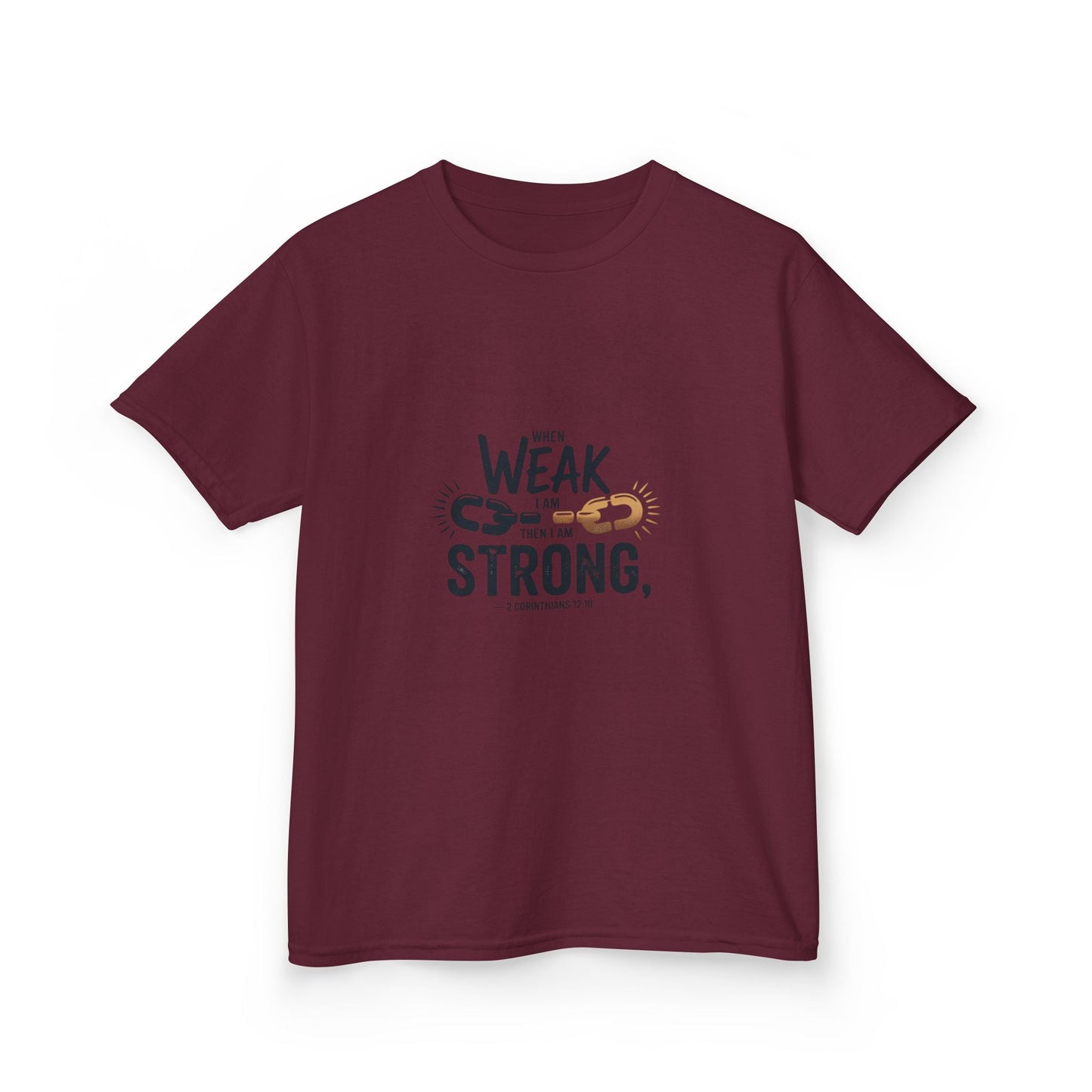 Kids Inspirational Tee - "From Weak to Strong" - Peak Inspiration
