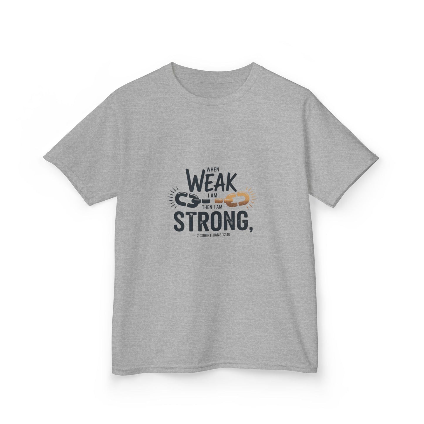 Kids Inspirational Tee - "From Weak to Strong" - Peak Inspiration