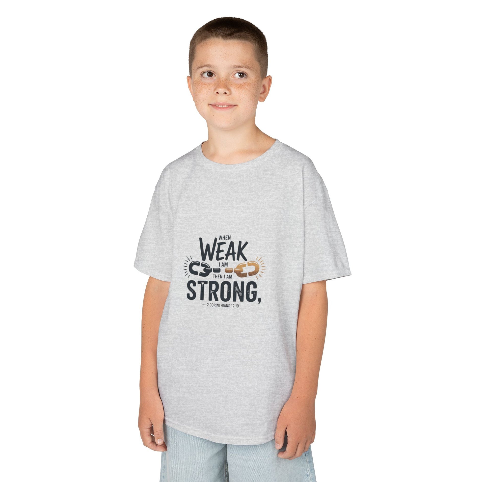Kids Inspirational Tee - "From Weak to Strong" - Peak Inspiration