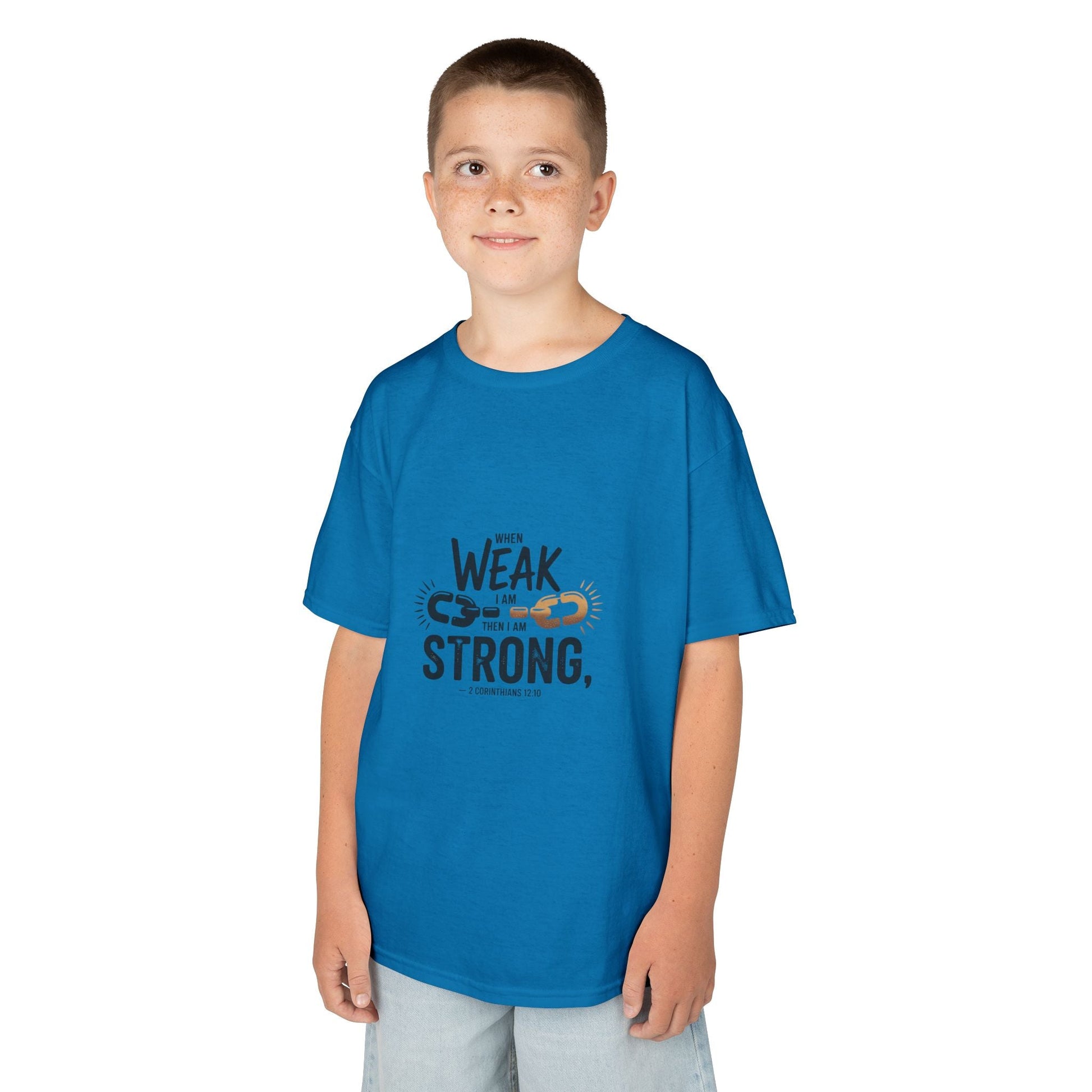 Kids Inspirational Tee - "From Weak to Strong" - Peak Inspiration