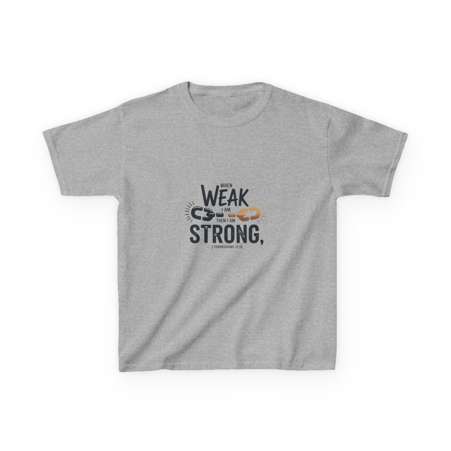 Kids Inspirational Tee - "From Weak to Strong" - Peak Inspiration