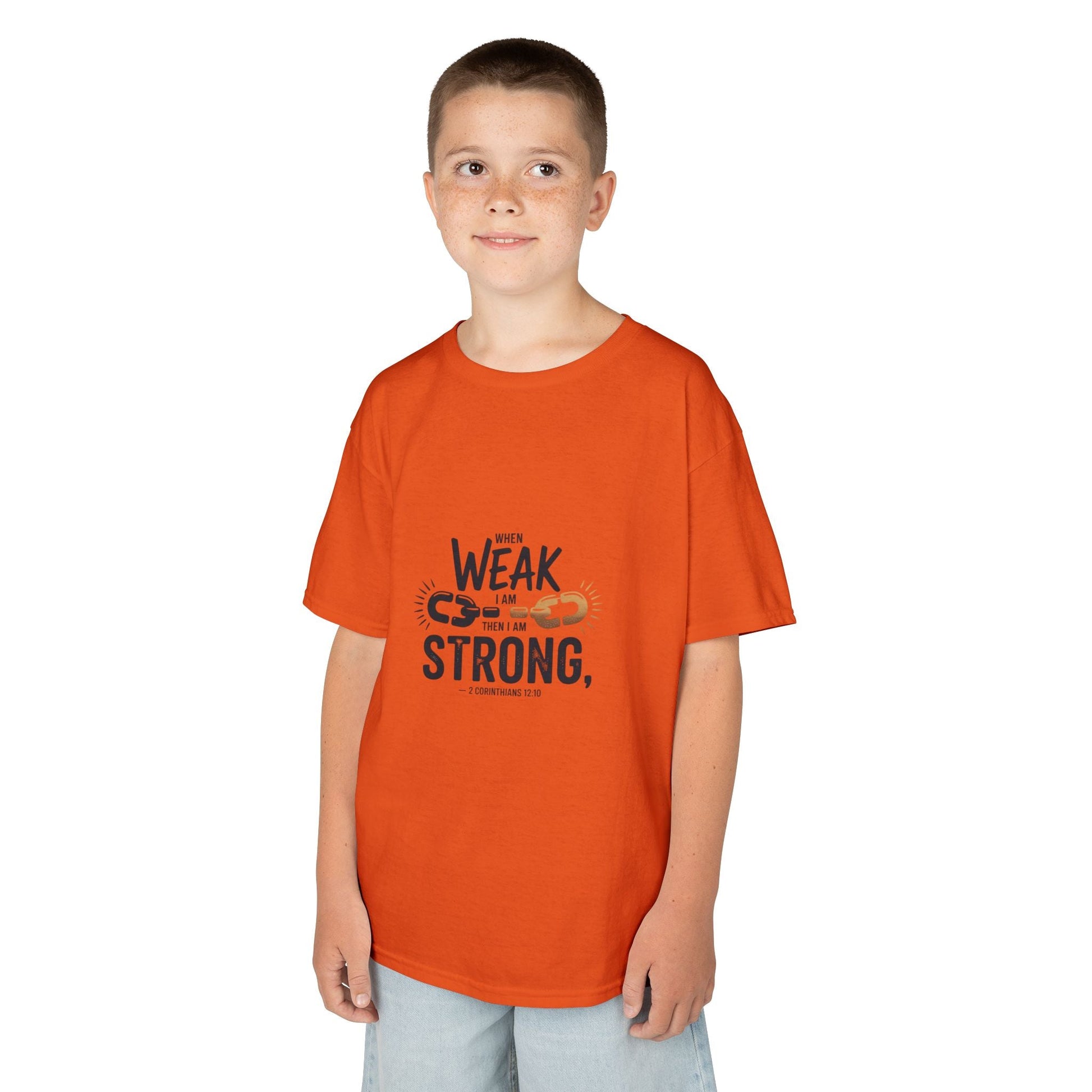 Kids Inspirational Tee - "From Weak to Strong" - Peak Inspiration